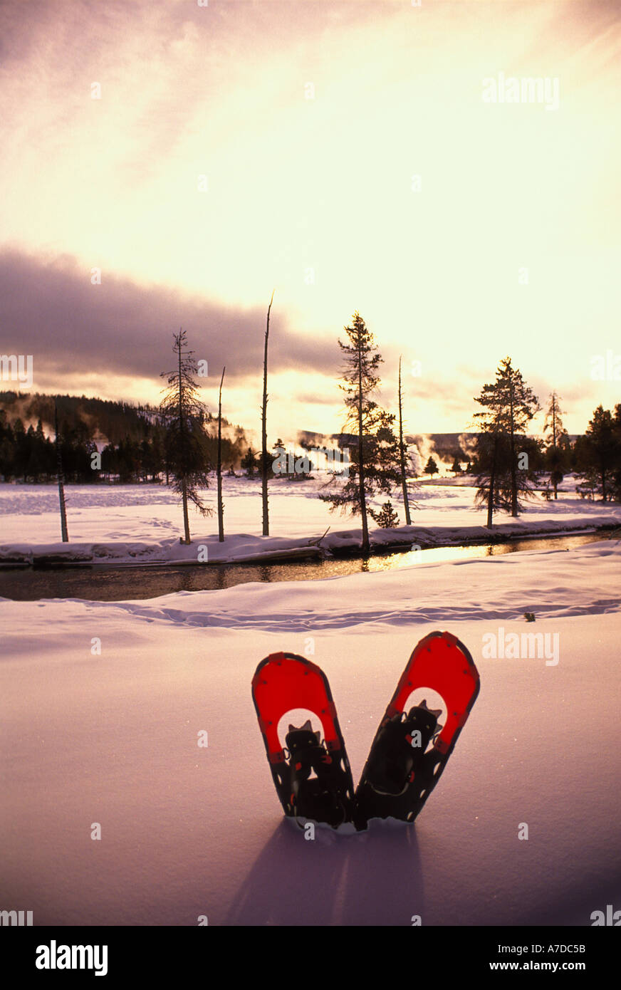 Snowshoes winter usa sunset hires stock photography and images Alamy