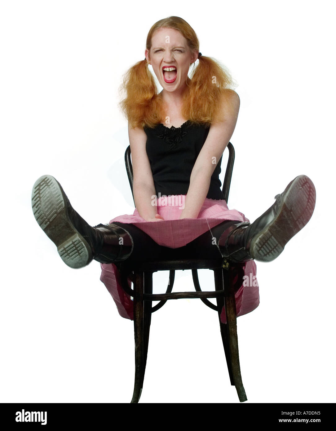 Portrait of rebellious teen Stock Photo