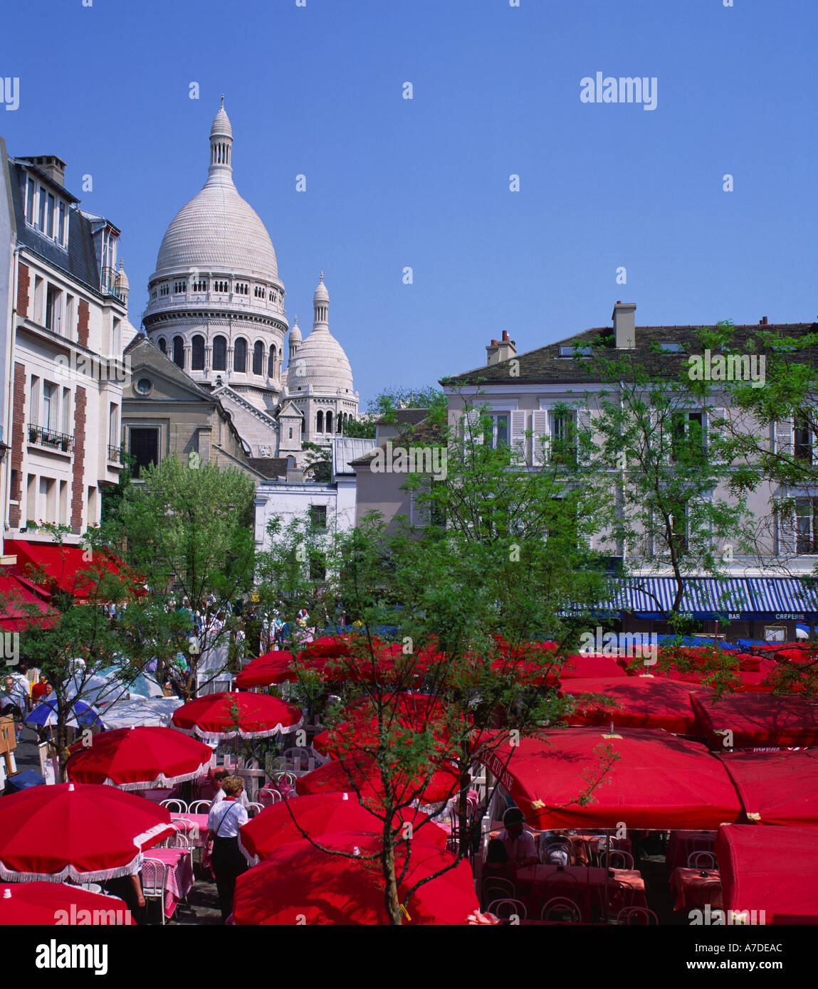 Place Du Tertre Montmartre Paris France Stock Photo