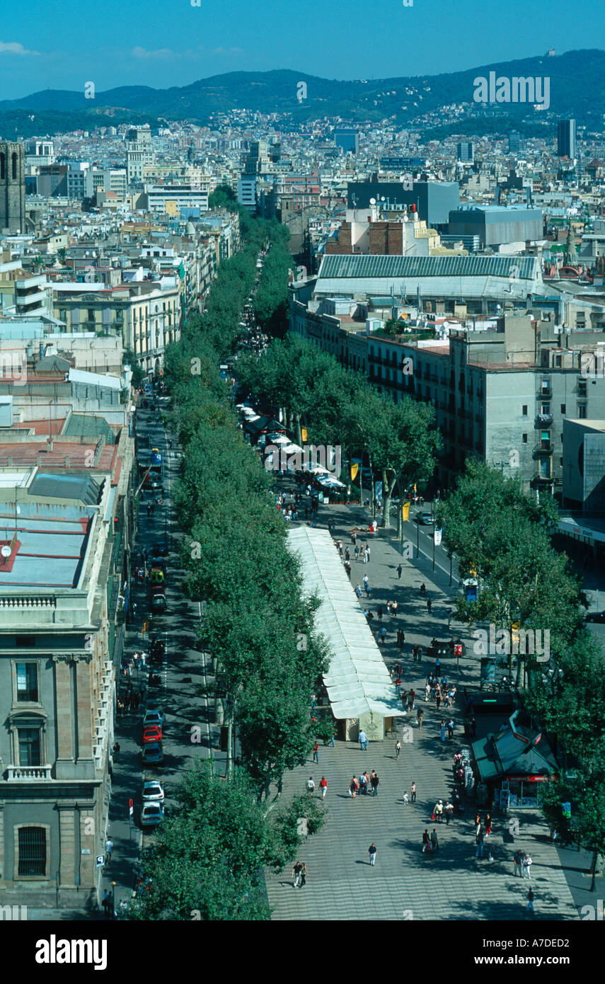 La Ramblas Barcelona one of the most popular tourist attractions with