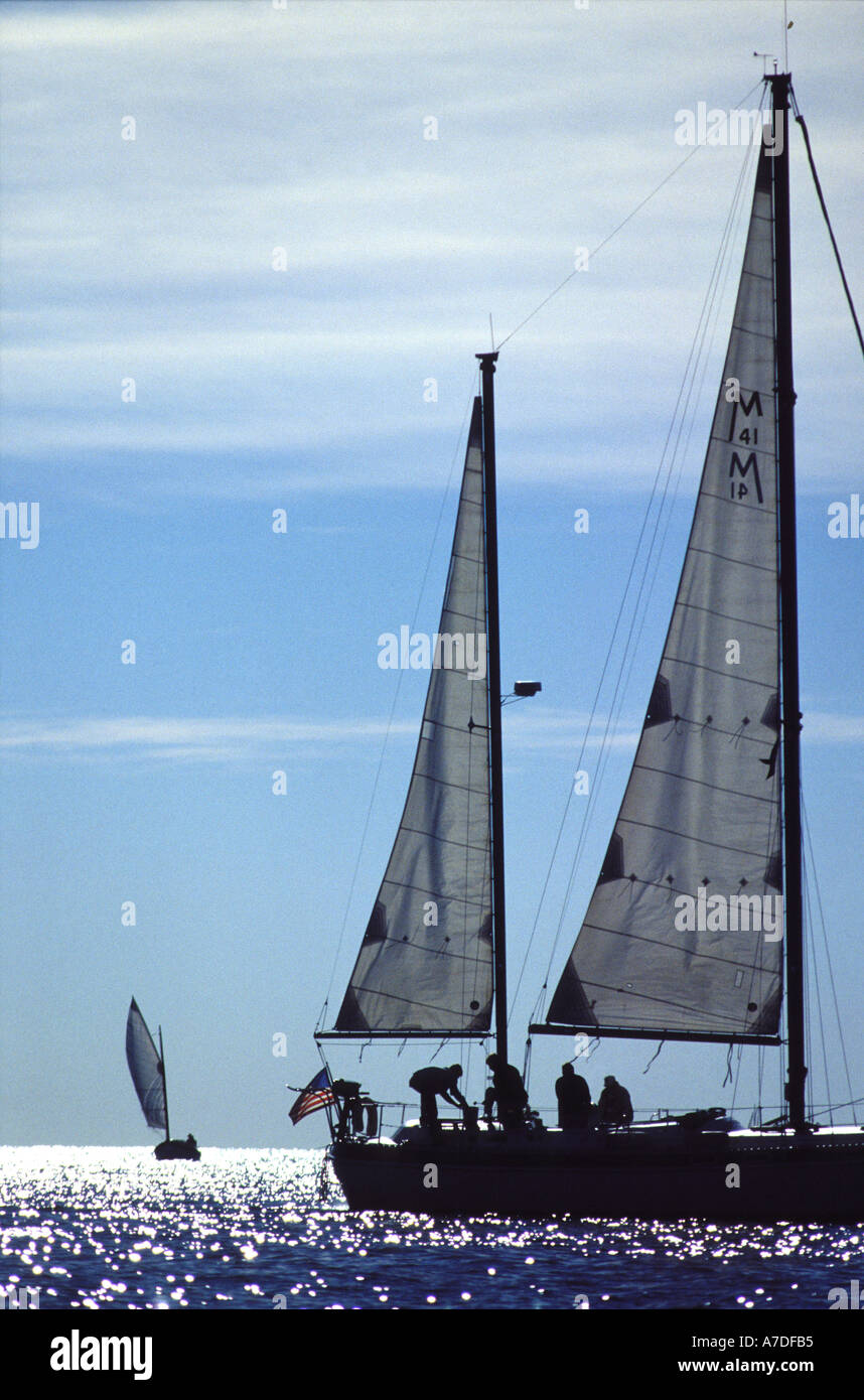 Sailing Long Island Sound Stock Photo Alamy