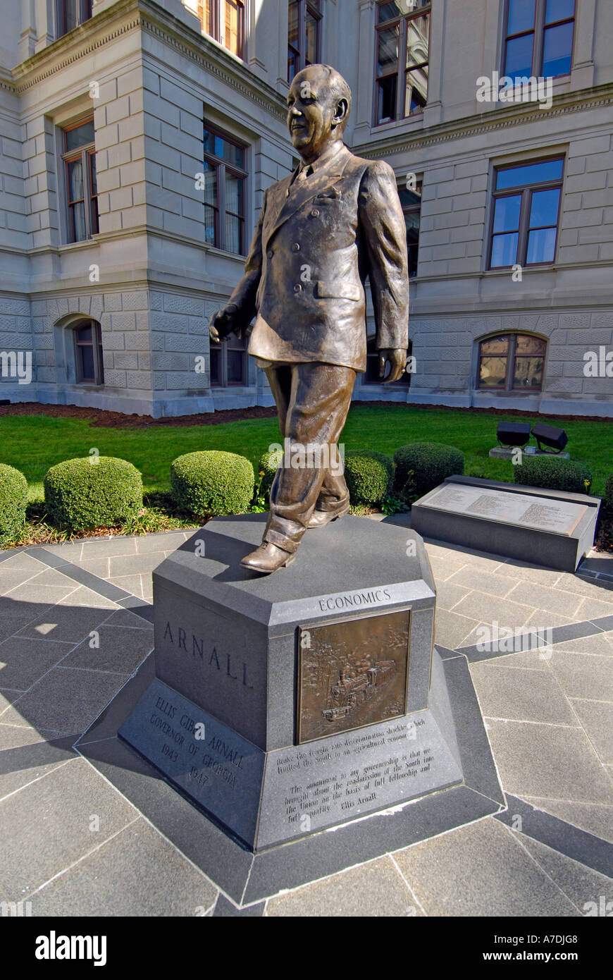 Atlanta Georgia GA and statue of former governor Ellis Gibbs Arnold Stock Photo