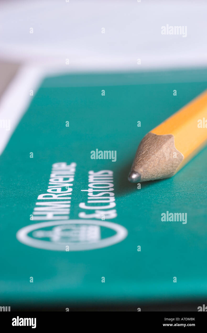 Pencil next to UK Short Tax Return HMRC Her majestys revenue and ...