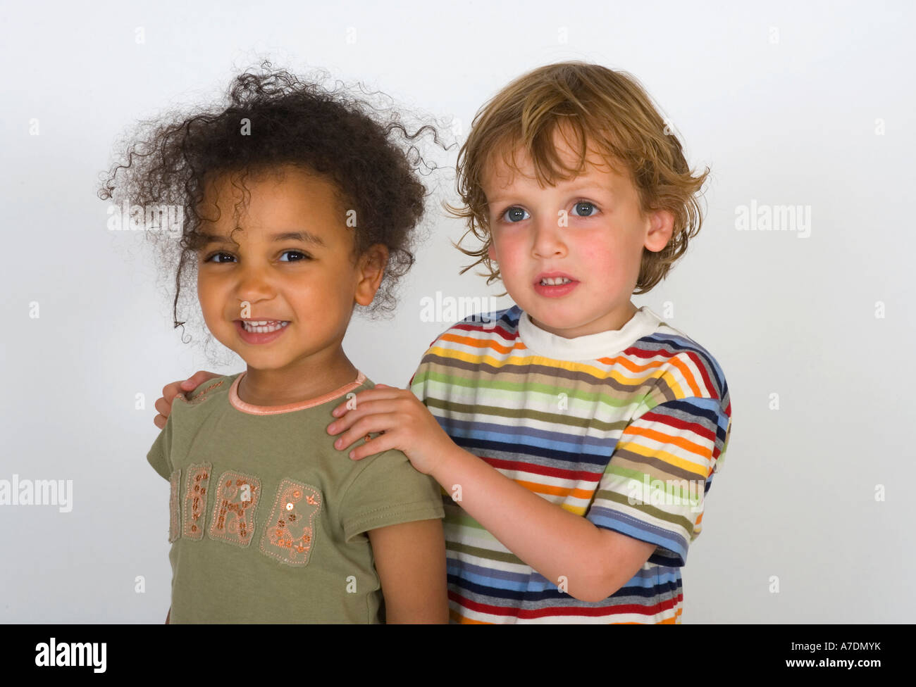 Laughing Mixed Race Girl Laying Stock Photos Laughing Mixed Race