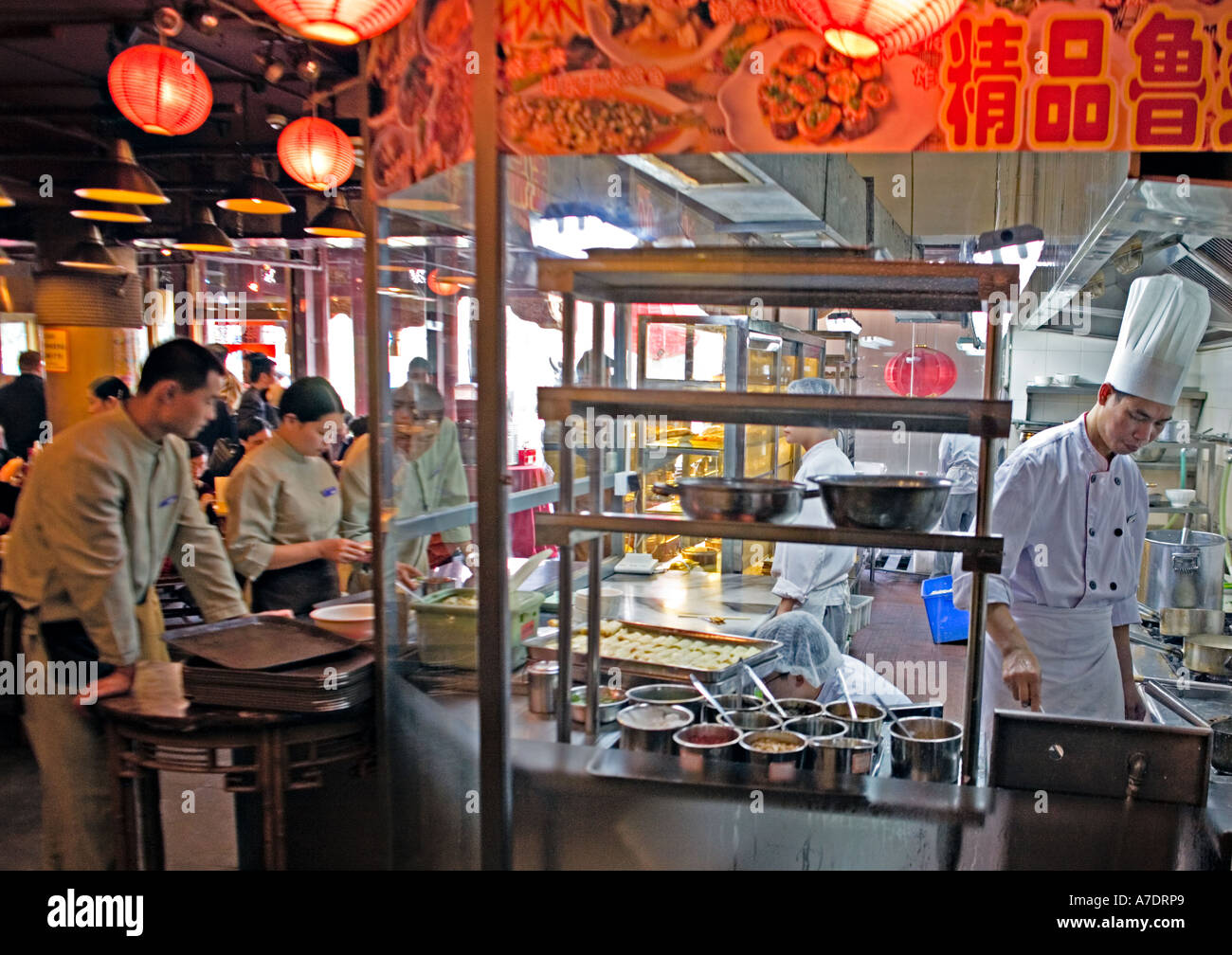 China Beijing Chefs Preparing Chinese Food In Open Kitchen For