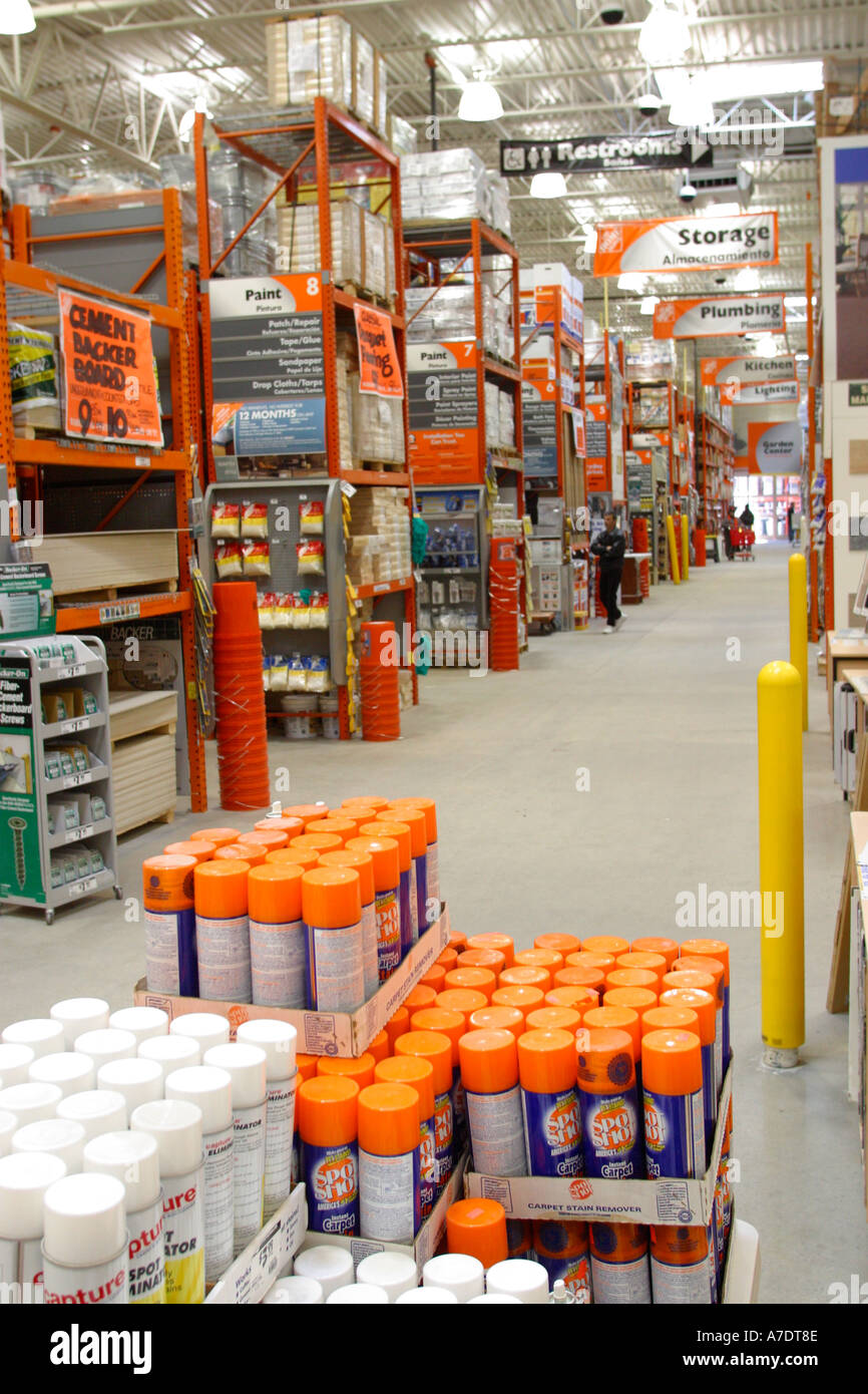 Interior of Home Depot home Improvement Store Stock Photo