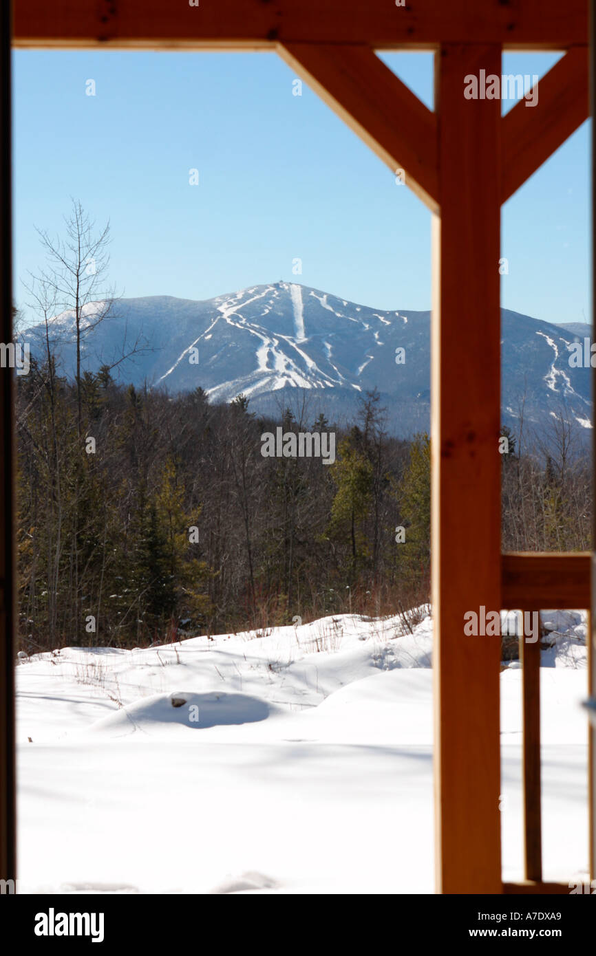 View of Ski Mountain from Front Porch of Home Franconia New Hampshire Stock Photo