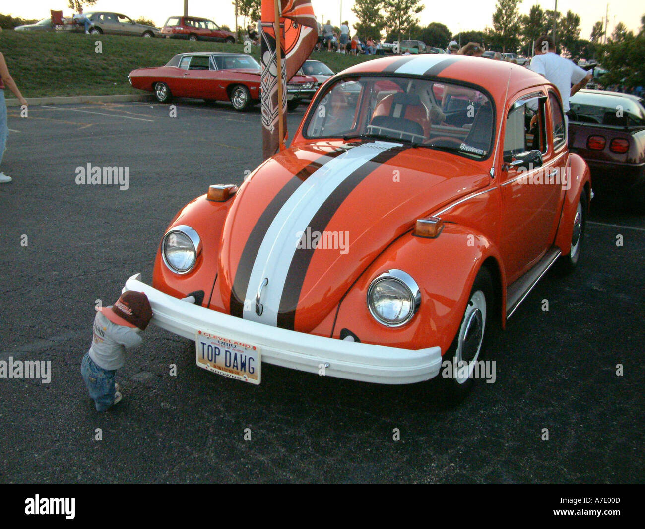 1974 Volkswagon Beetle Cleveland Browns football team colors and motif  TOPDAWG Stock Photo - Alamy