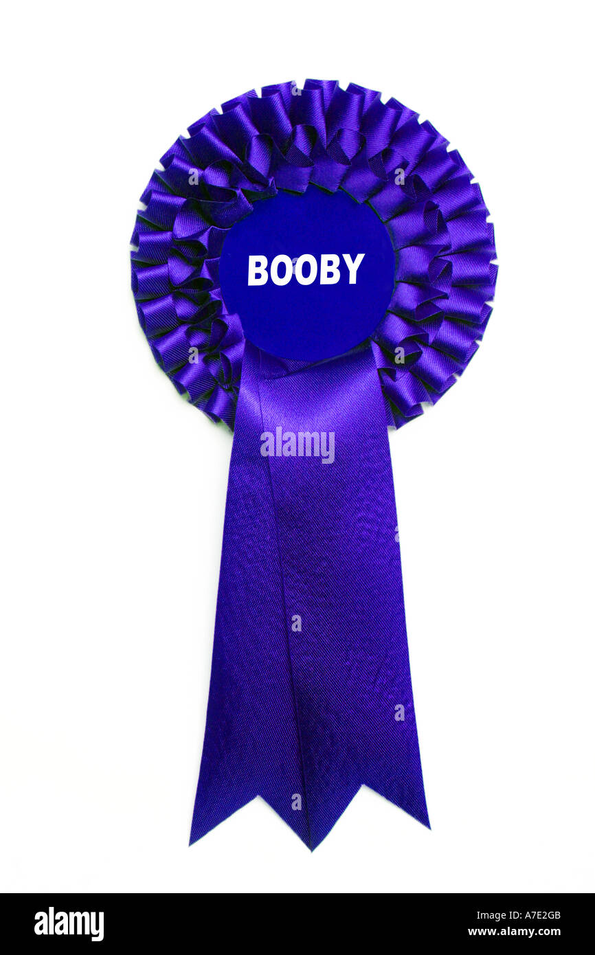 Booby blue rosette Stock Photo
