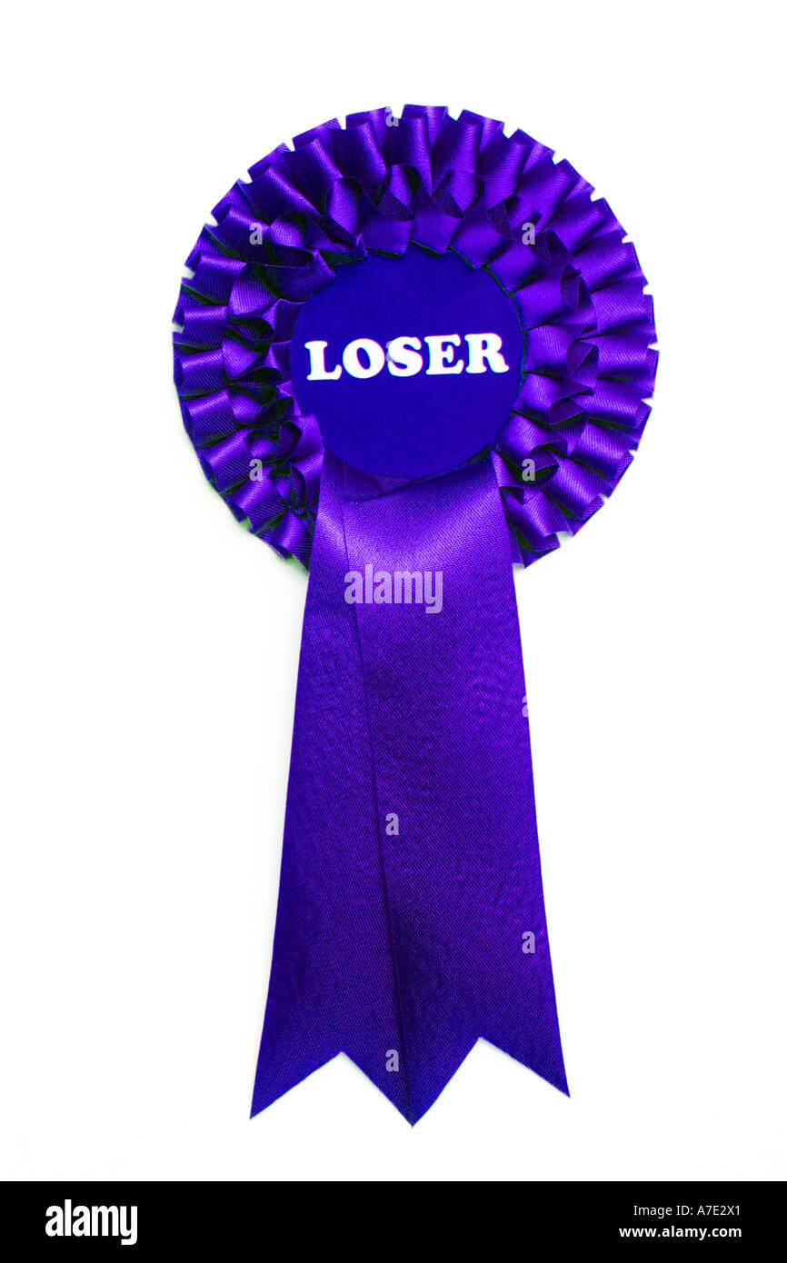 Winner rosette award prize blue trophy also ran loser hi-res stock  photography and images - Alamy, image size:866x1390
