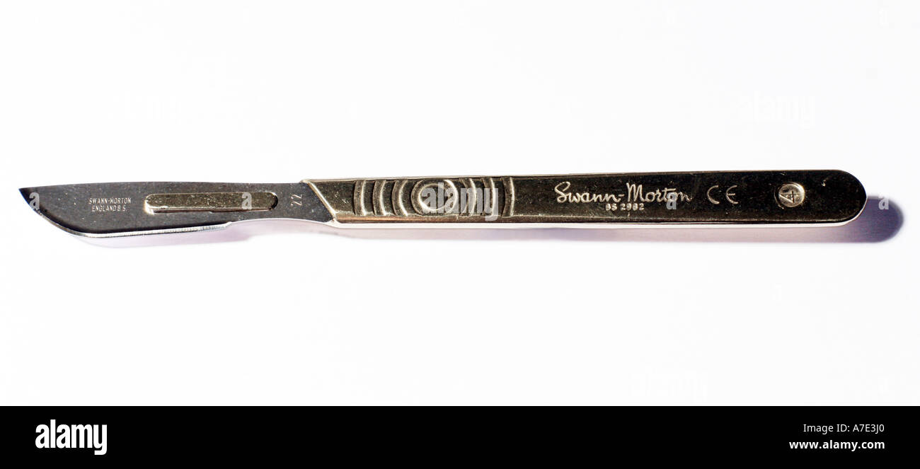 Scalpel for surgery, with shadow Stock Photo Alamy