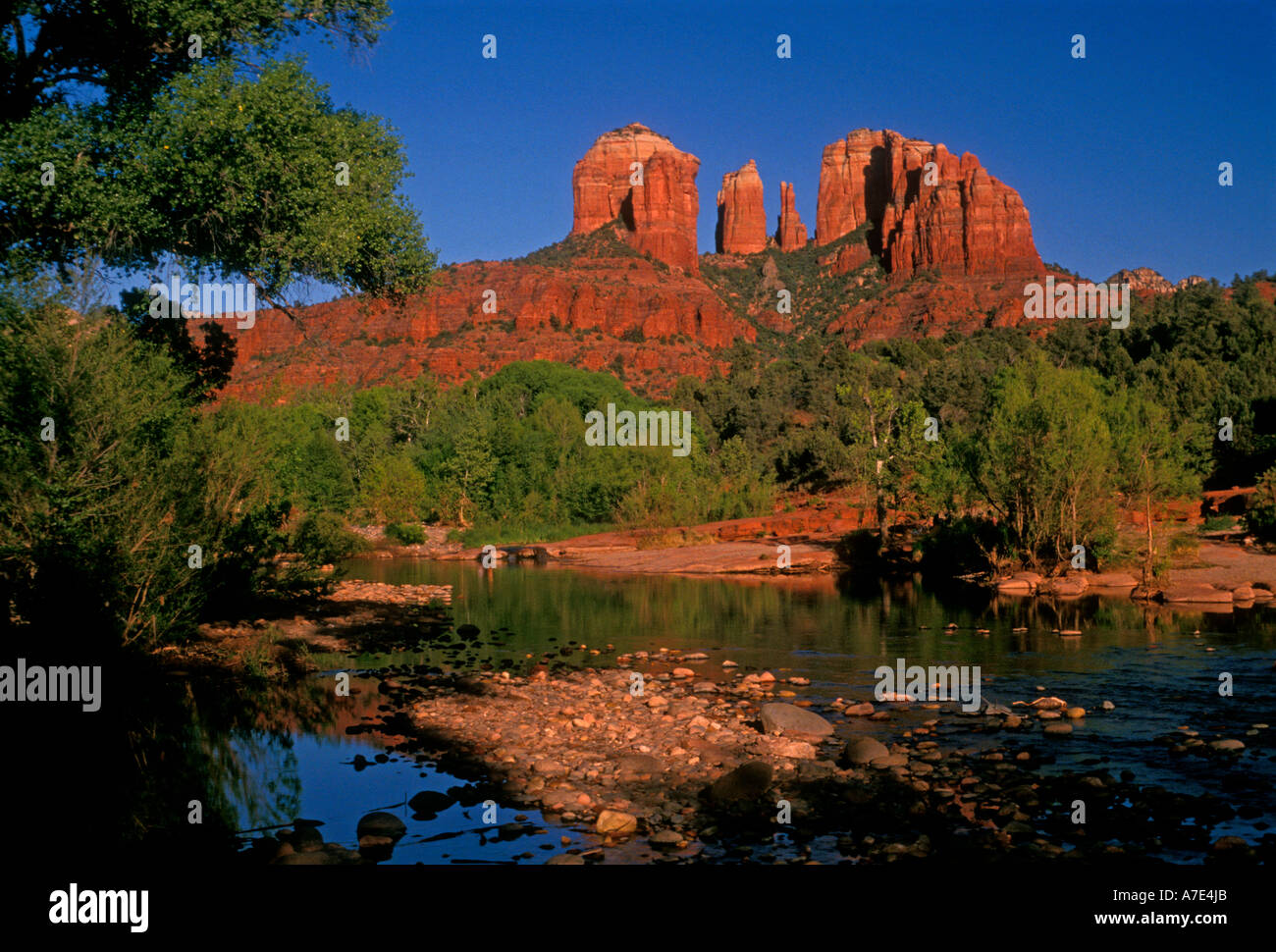 Cathedral Rock, Oak Creek Canyon, Permian rock, sedimentary rock, rock ...