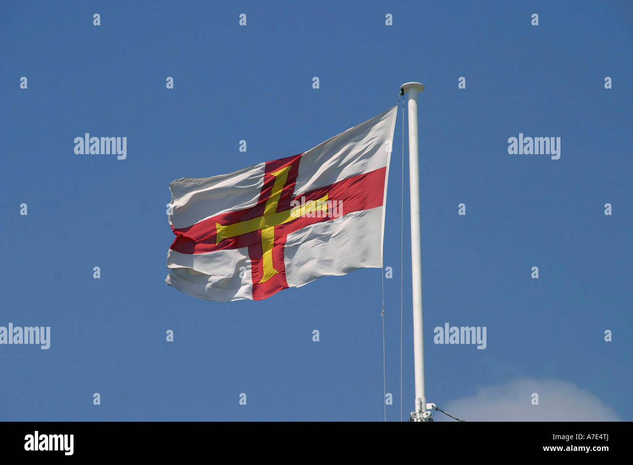 The Guernsey Flag Stock Photo - Alamy