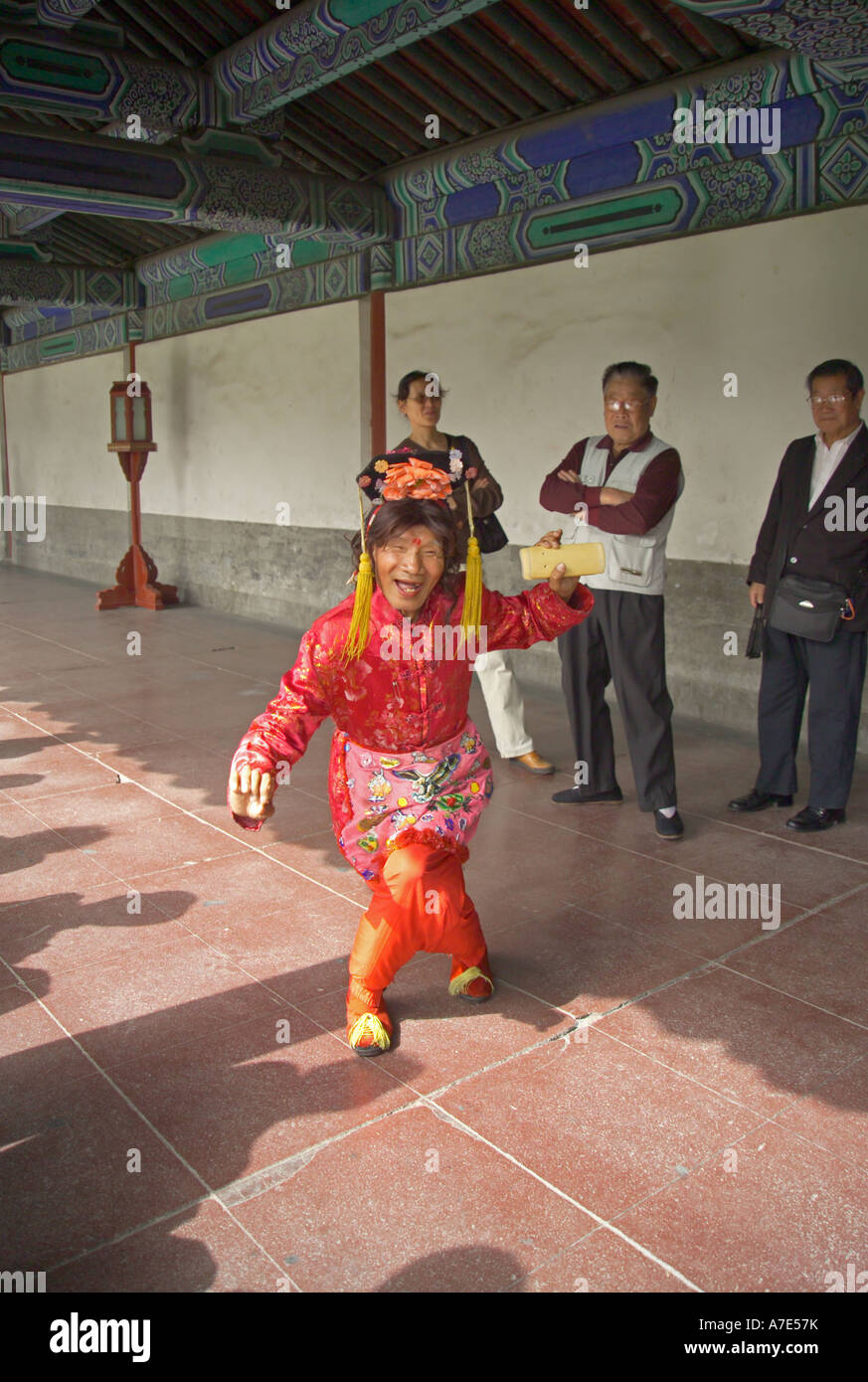 Chinese street entertainer Stock Photo