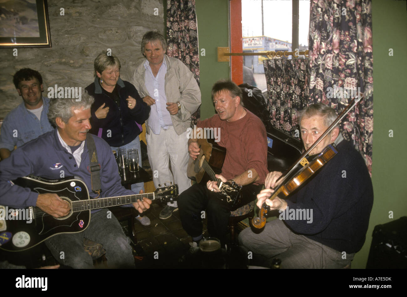 Europe Ireland Kerry Dingle an Irish music session in a local pub Stock Photo