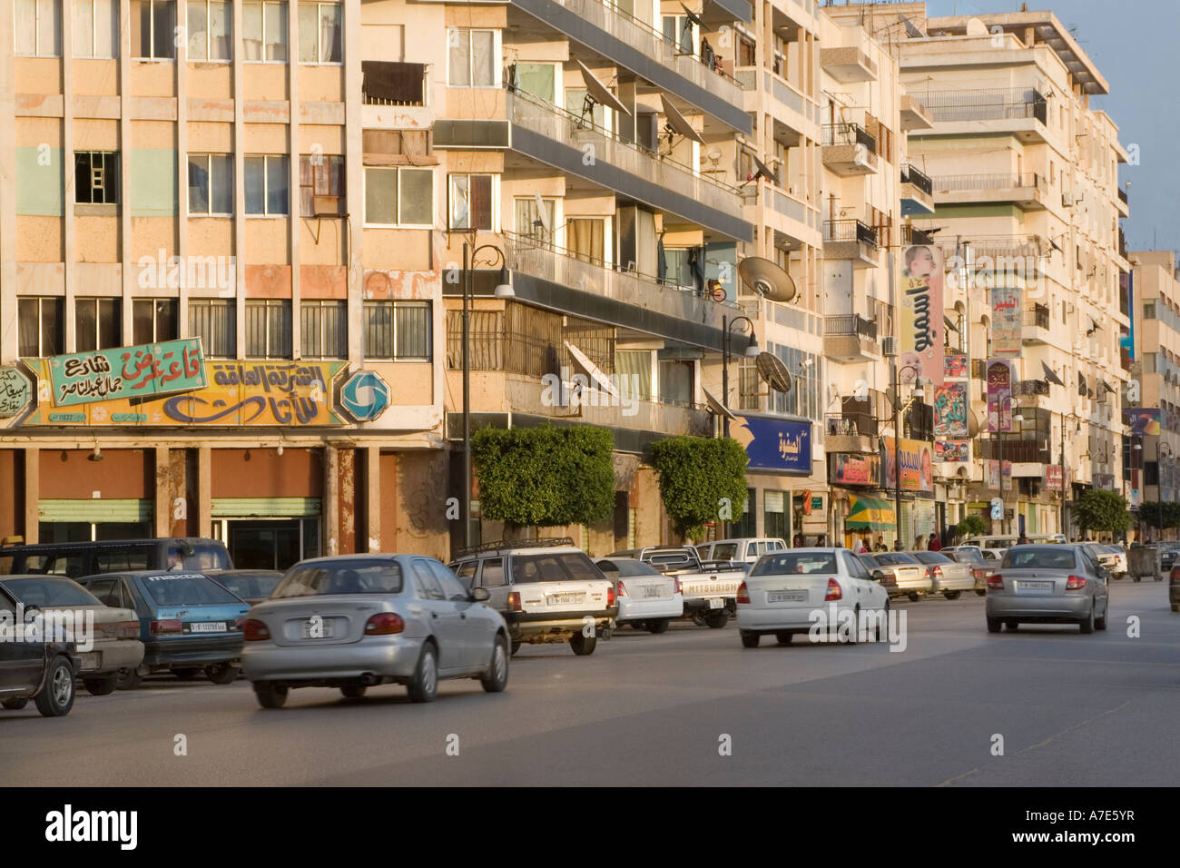 Benghazi, Libya, North Africa. Gamal Abdul Nasser Street Stock Photo