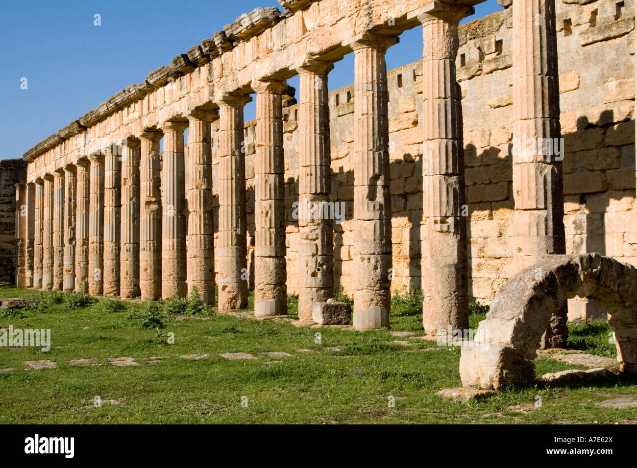 Cyrene, Shahat, Libya.  Greek Gymnasium, 2nd. century B.C. Stock Photo