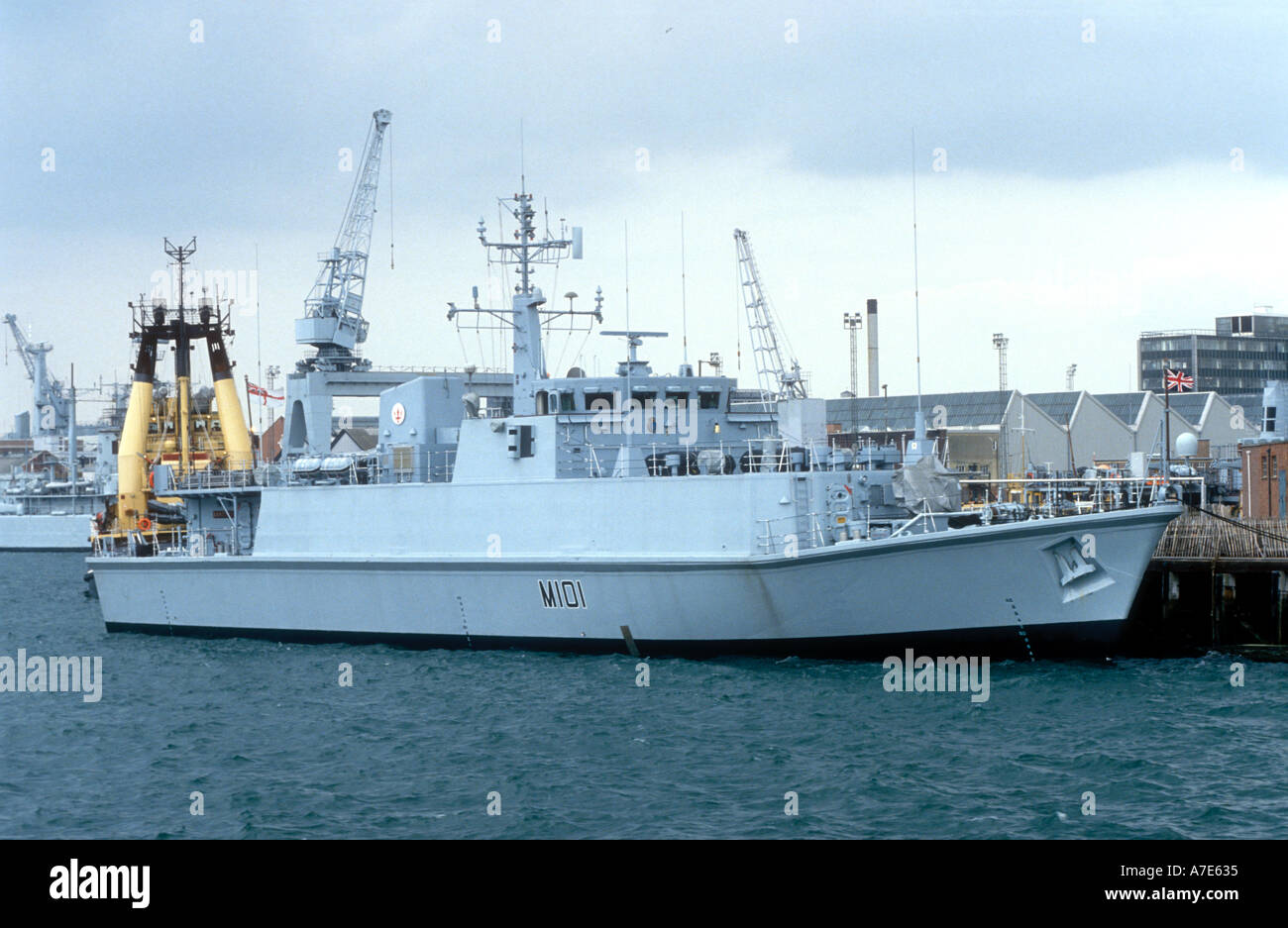 British Royal Navy Sandown class mine countermeasure vessel minehunter