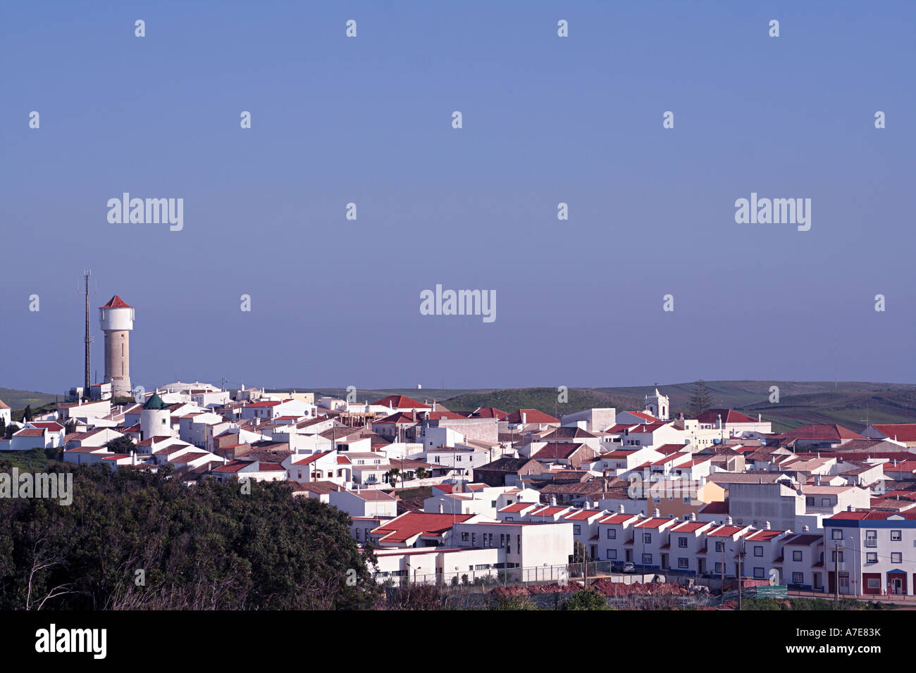 view of Vila do Bispo West Coast Algarve Portugal Europe Stock Photo