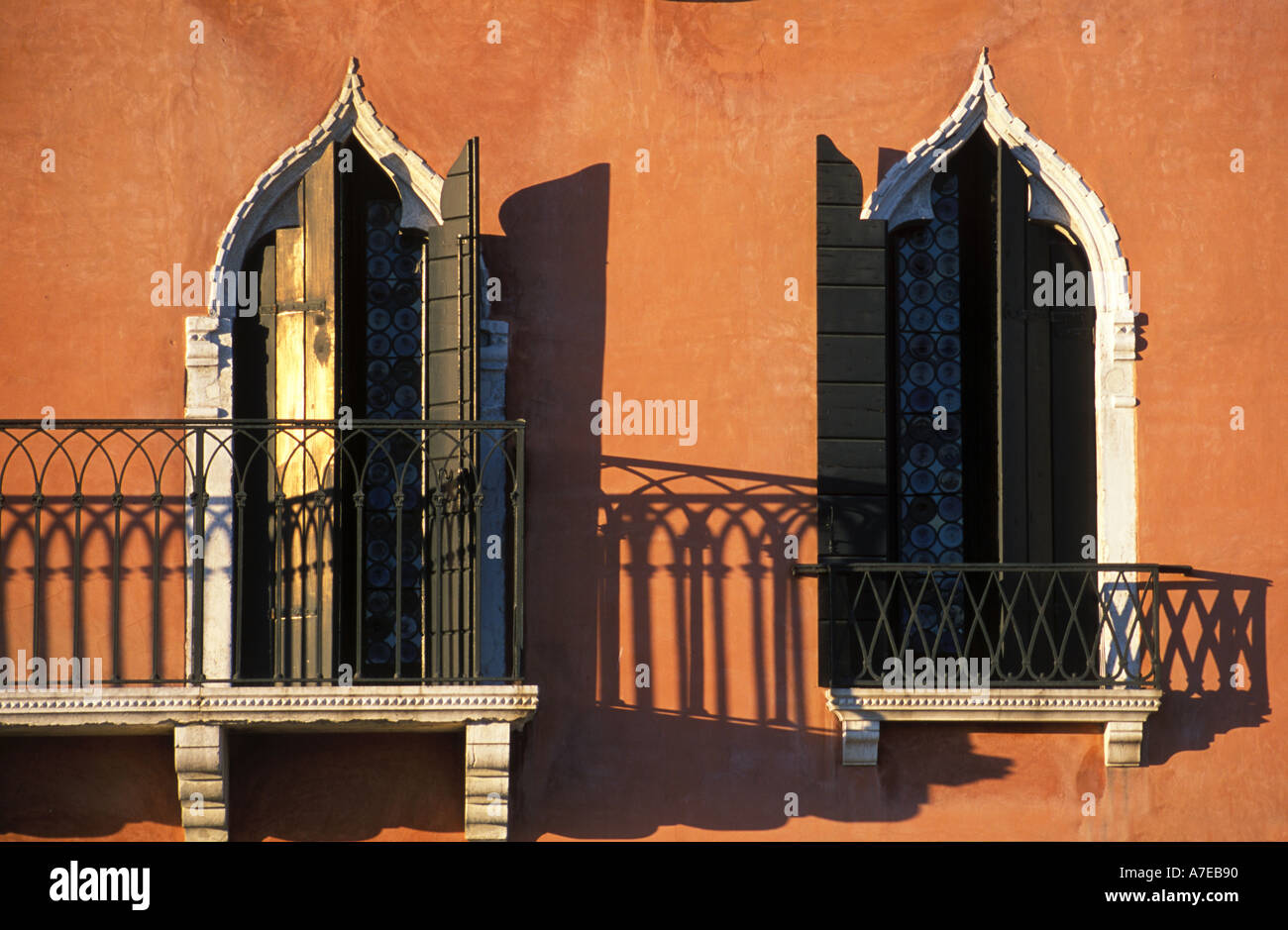 Window Door detail Hotel Danielli Venice Italy Stock Photo