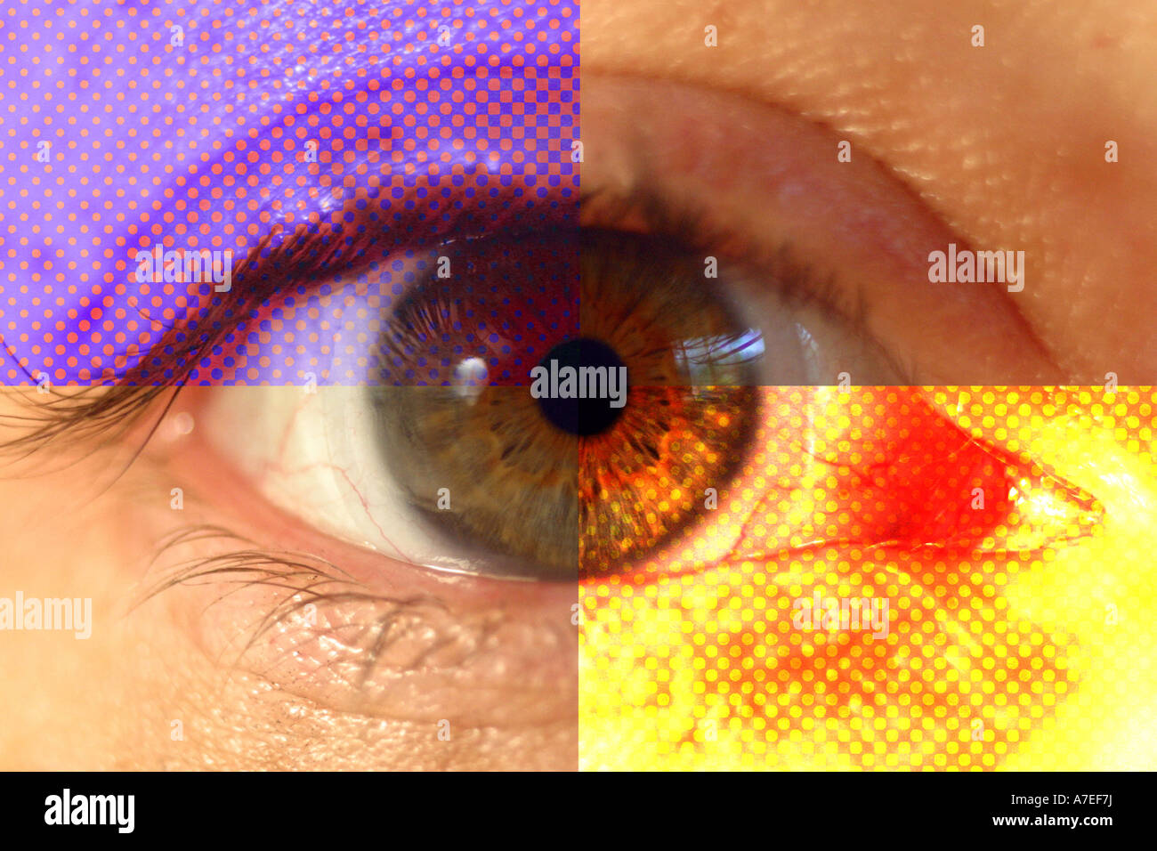 Computer generated digitally enhanced eye close up Stock Photo - Alamy