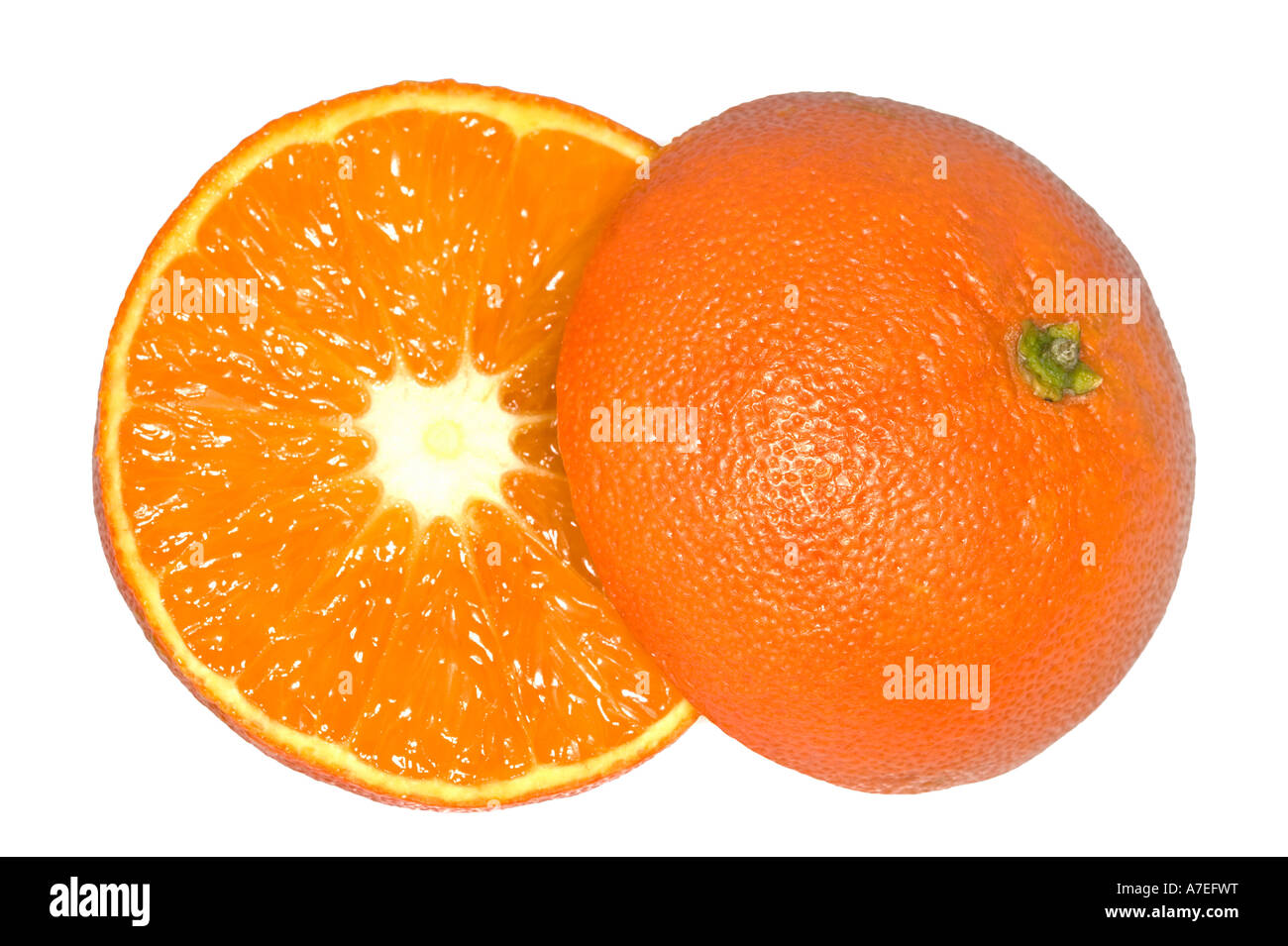 Orange Fruit Cut In Half High Resolution Stock Photography And Images Alamy