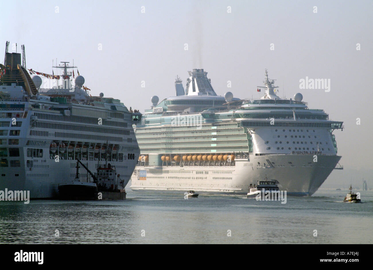 Liberty of the Seas cruise ship arriving into Southampton England UK Sailing on Southampton