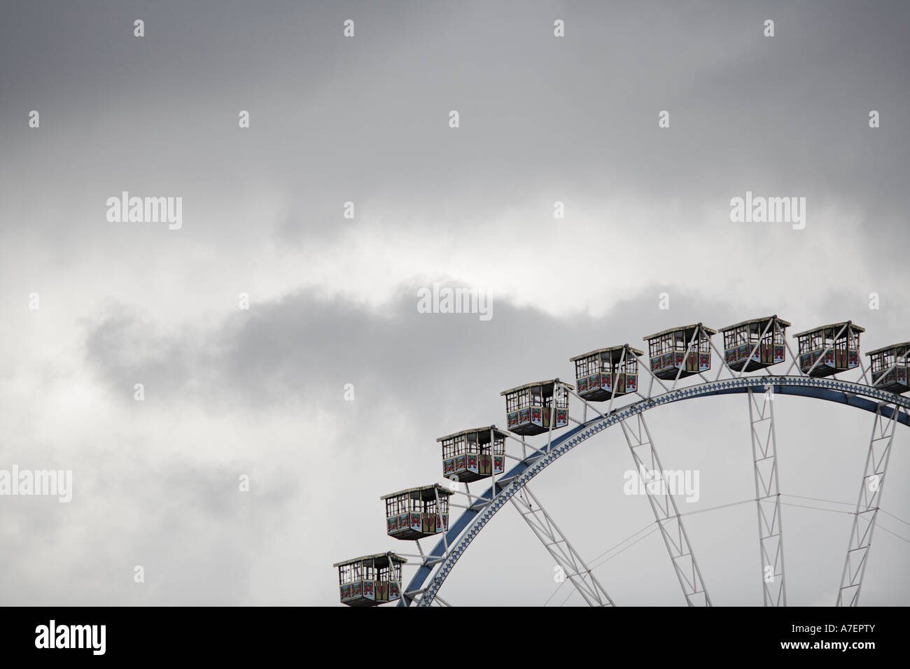 Ferris wheel against cloudy sky, giant wheel, big wheel Stock Photo - Alamy