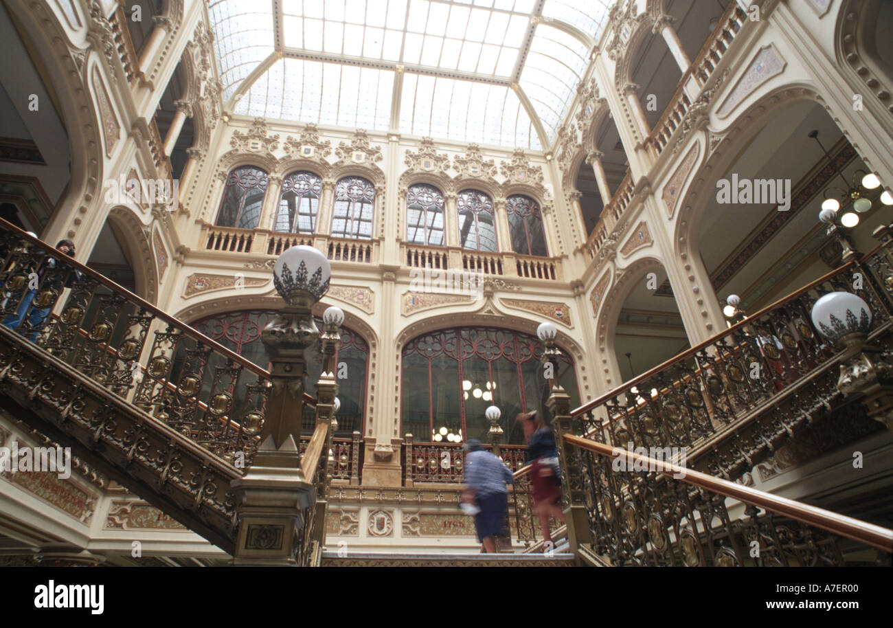 Mexico, North America. The ornate Correo Central. Stock Photo