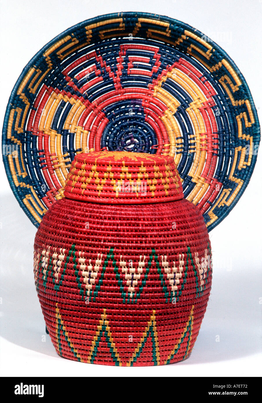 Mexican Reeds Mexico, Mexican traditional ethnic arts: baskets made of reed, bamboo ...