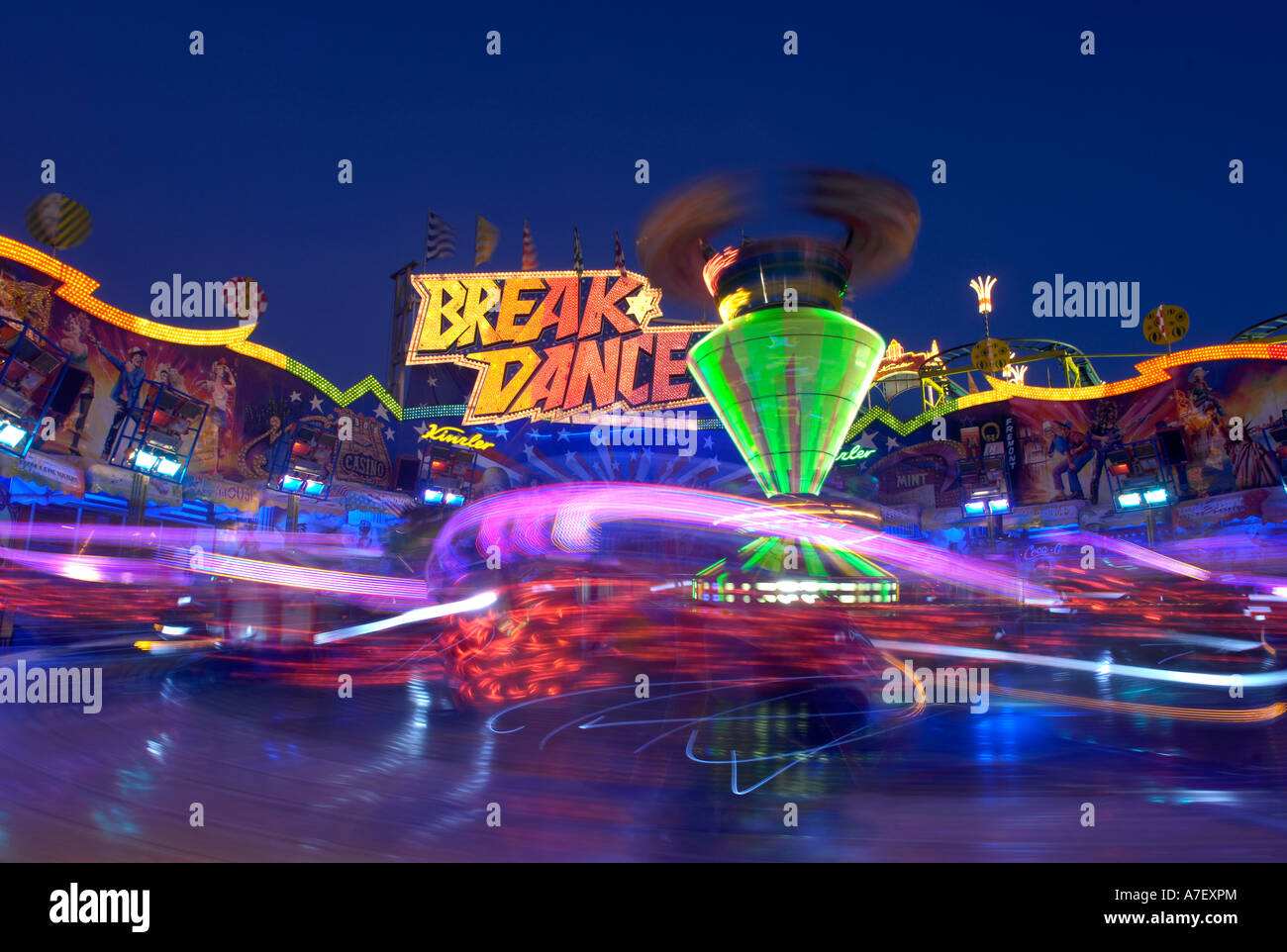 Breakdance fairground ride Stock Photo