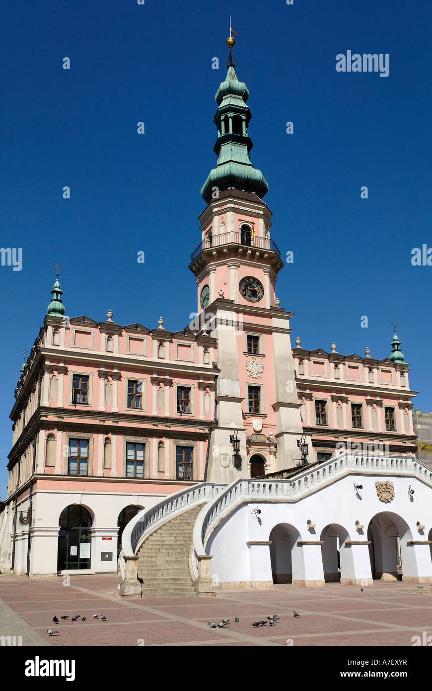 Rynek, historic city square of Zamosz, Unesco World Heritage Site, Poland Stock Photo
