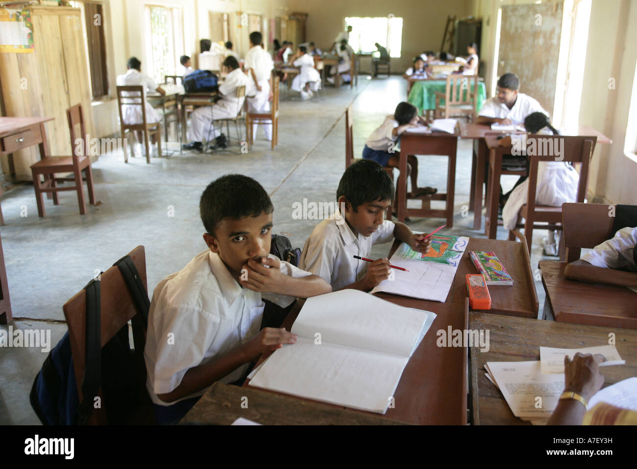 Blind school in Tangalle, Sri Lanka Stock Photo