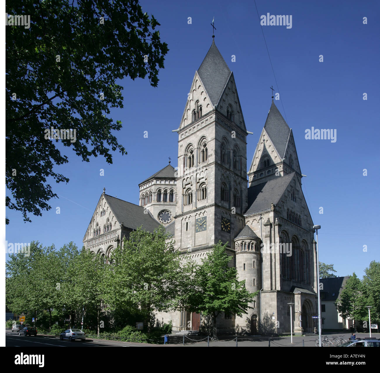 The Herz-Jesu Church in the City of Koblenz, Rhineland-Palatinate, Germany Stock Photo