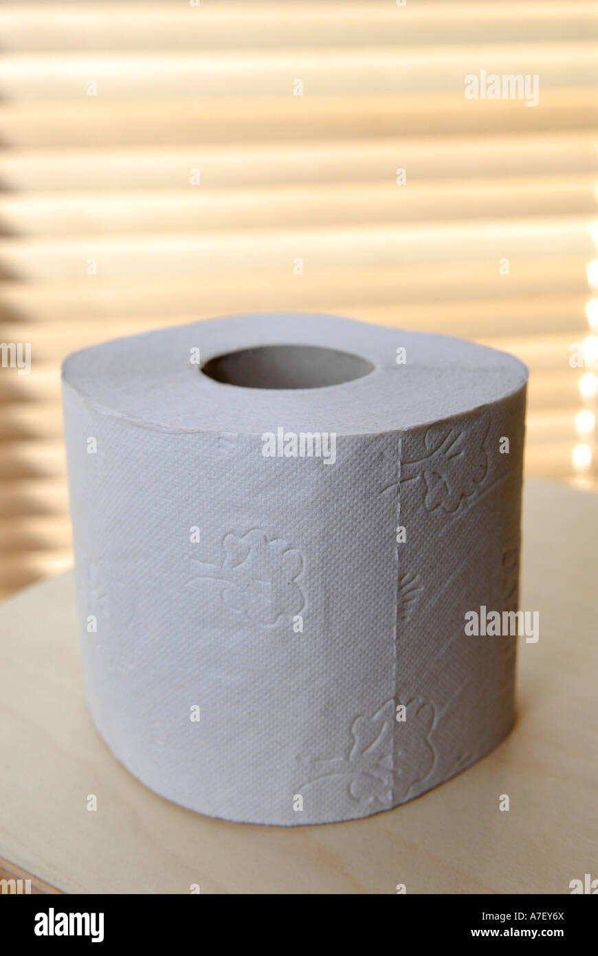 Toilet paper from recycled paper Stock Photo