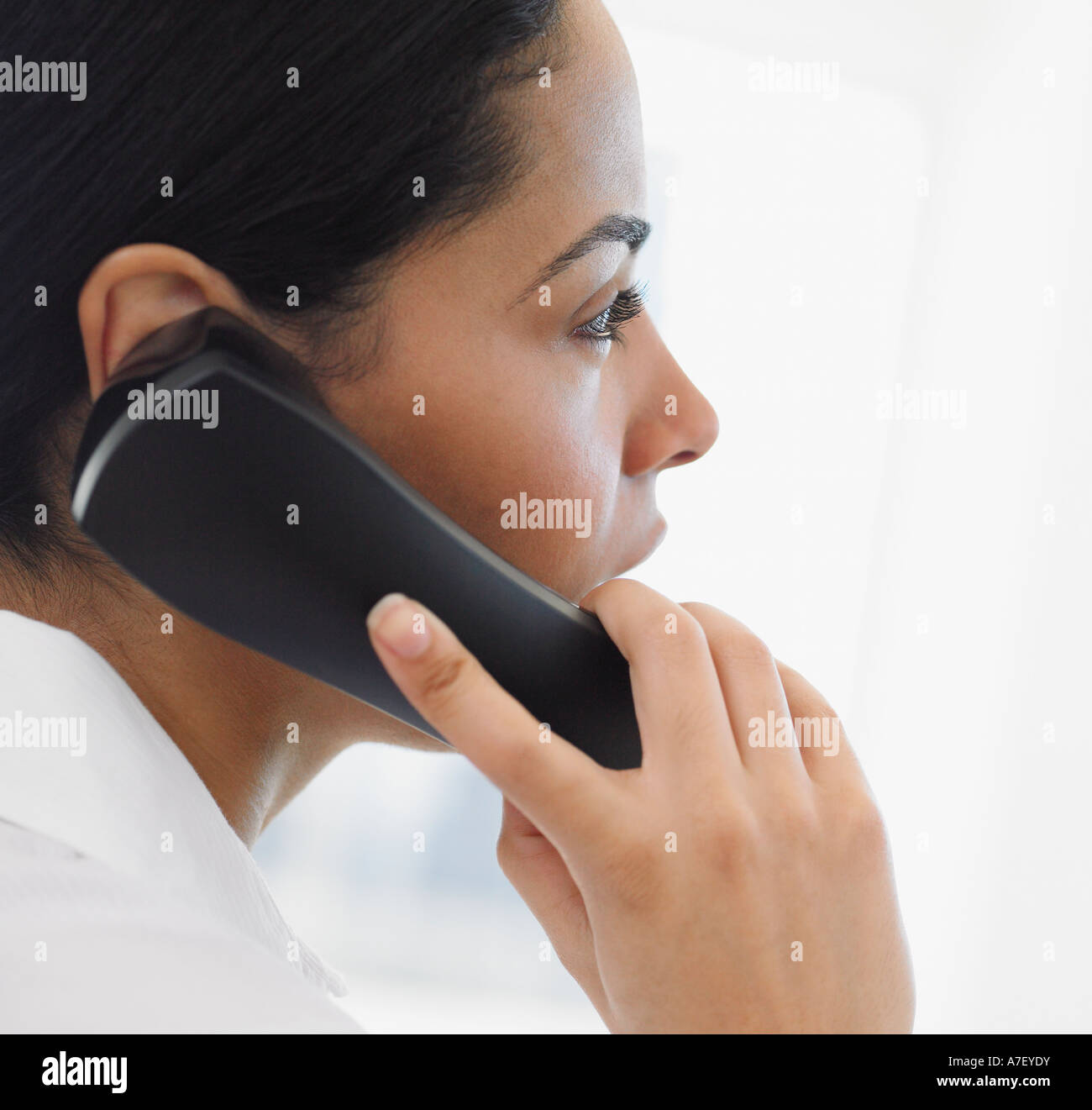 Close up black woman talking hi-res stock photography and images - Alamy