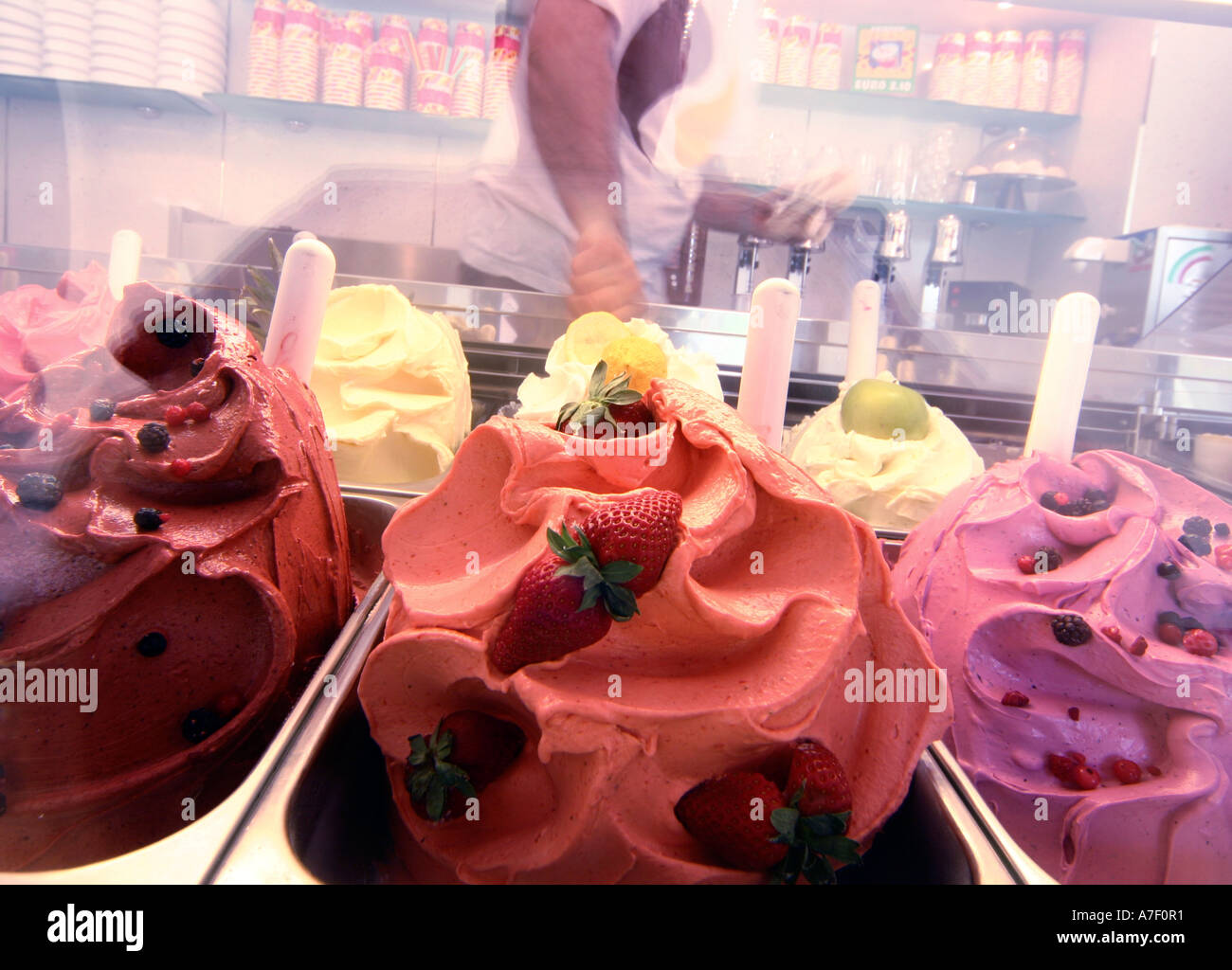 Italian ice cream parlour Stock Photo Alamy