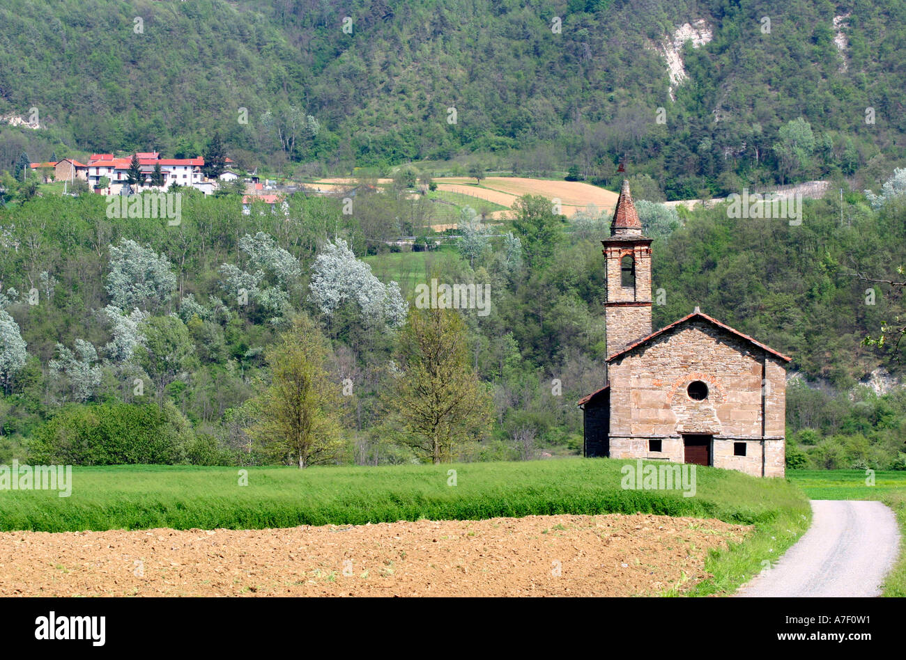 Church in Piemonte Italy Stock Photo
