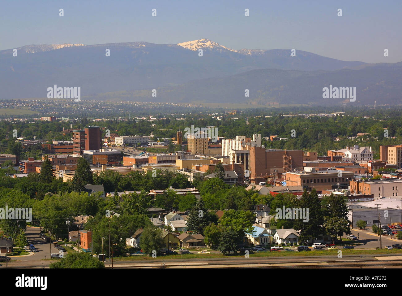 Missoula Montana USA skyline Stock Photo - Alamy