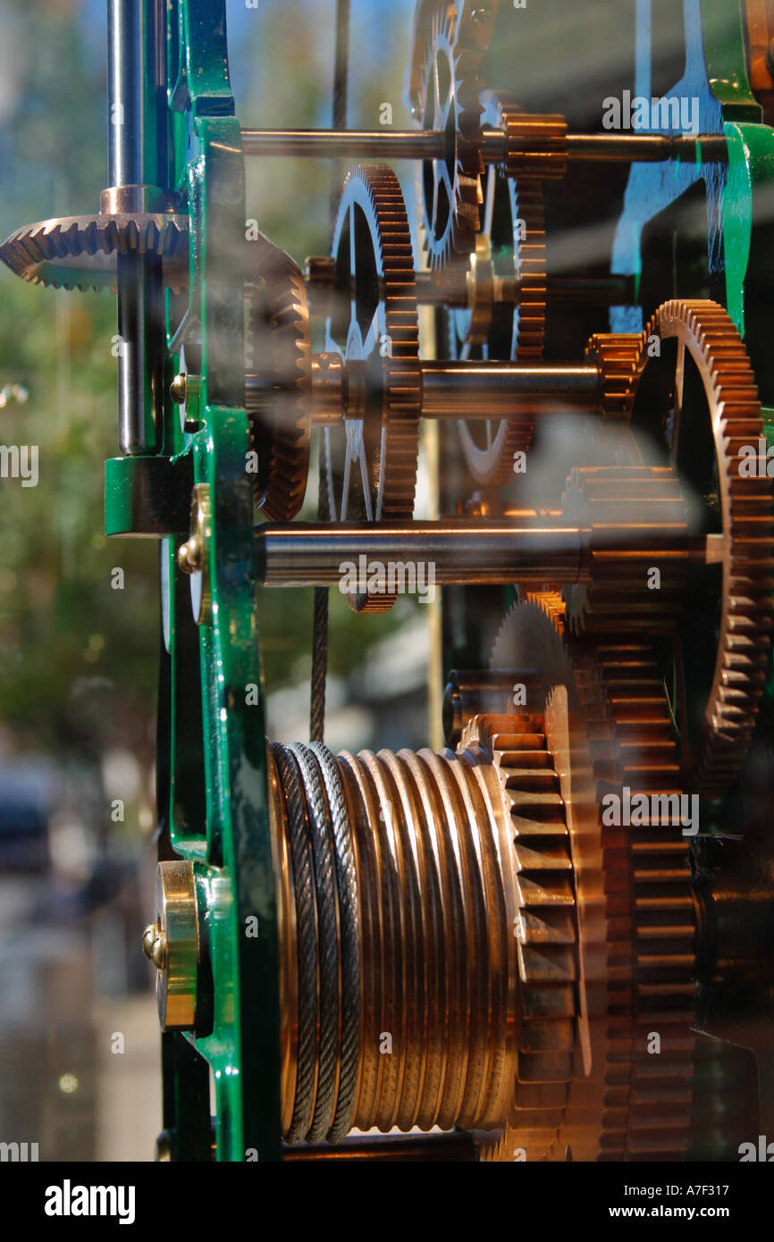 Clock works inside Nelson Jeweler's clock on outside Kitsap