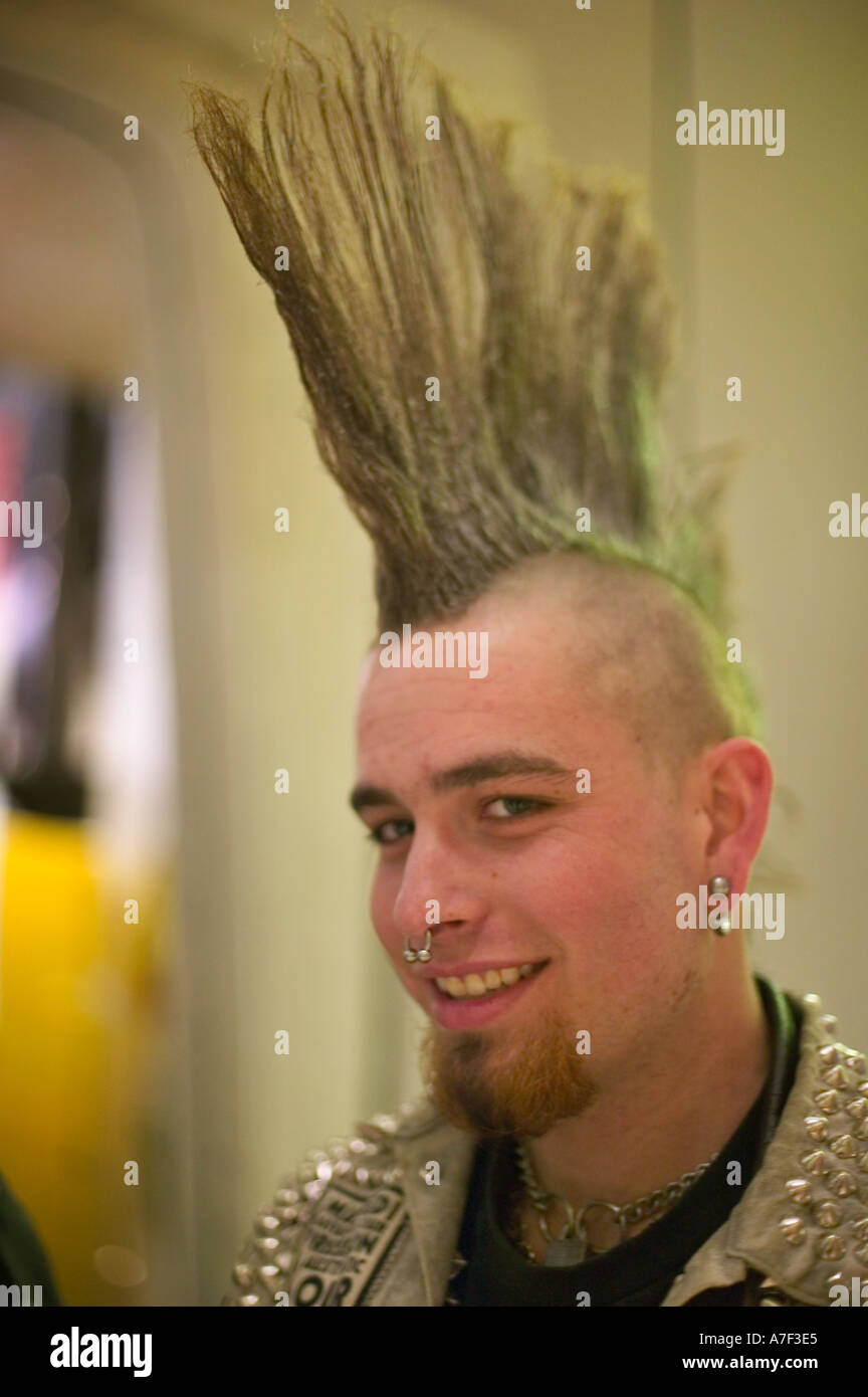 Young Man With Punk Hair Style And Clothes At Northgate