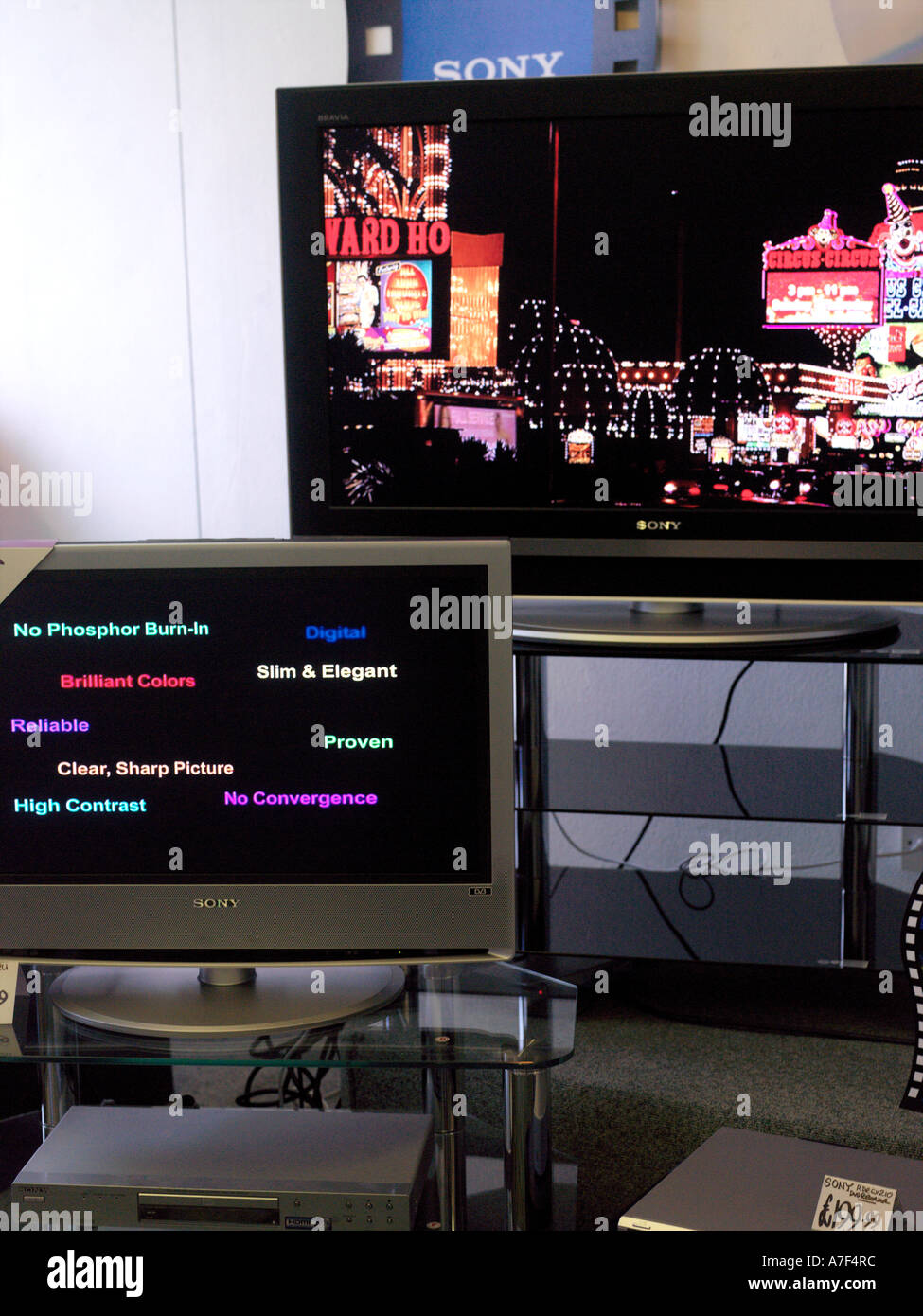Plasma Television Screens Stock Photo
