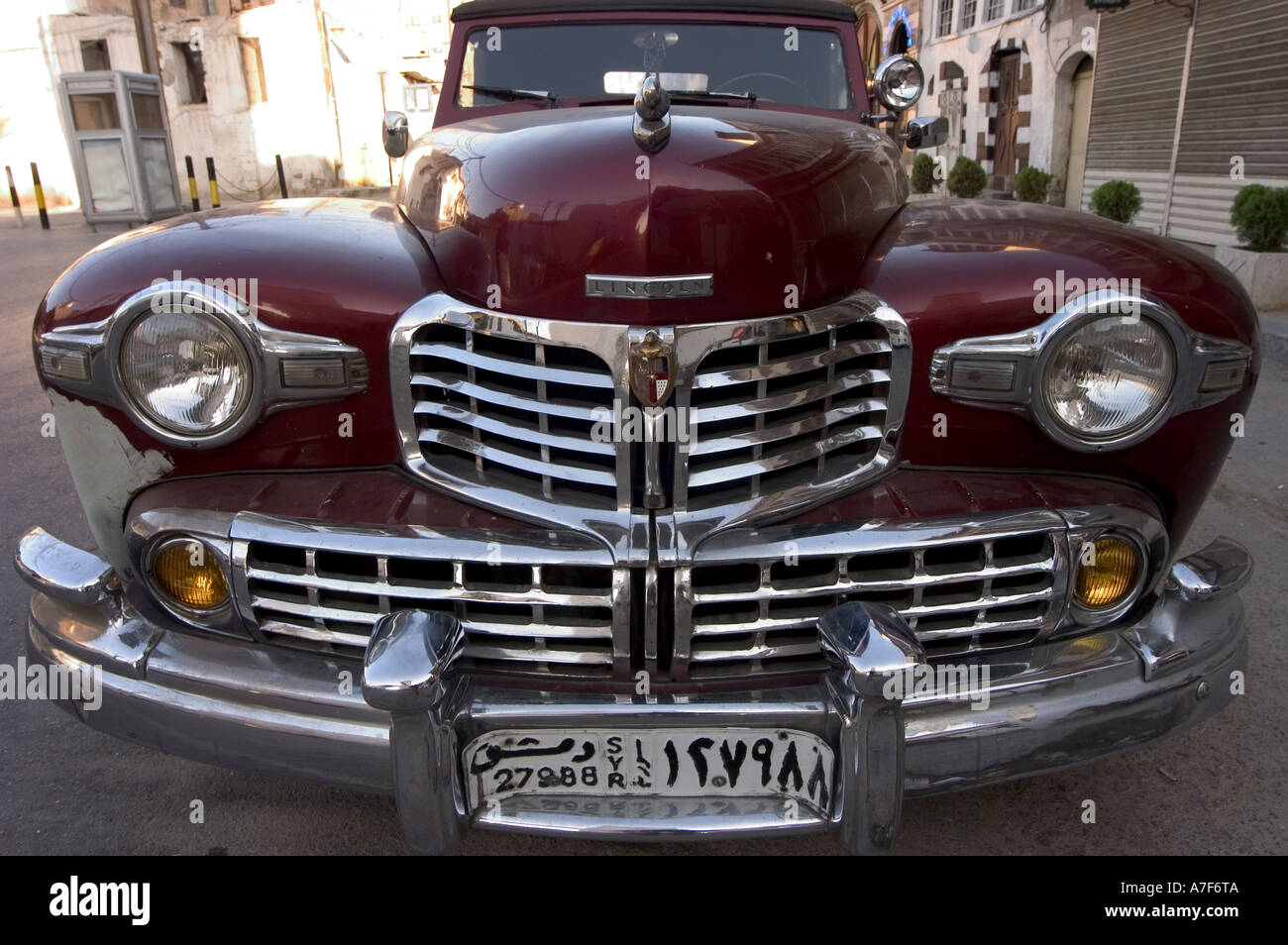 Lincoln classic car Damascus Syria Middle East Stock Photo Alamy