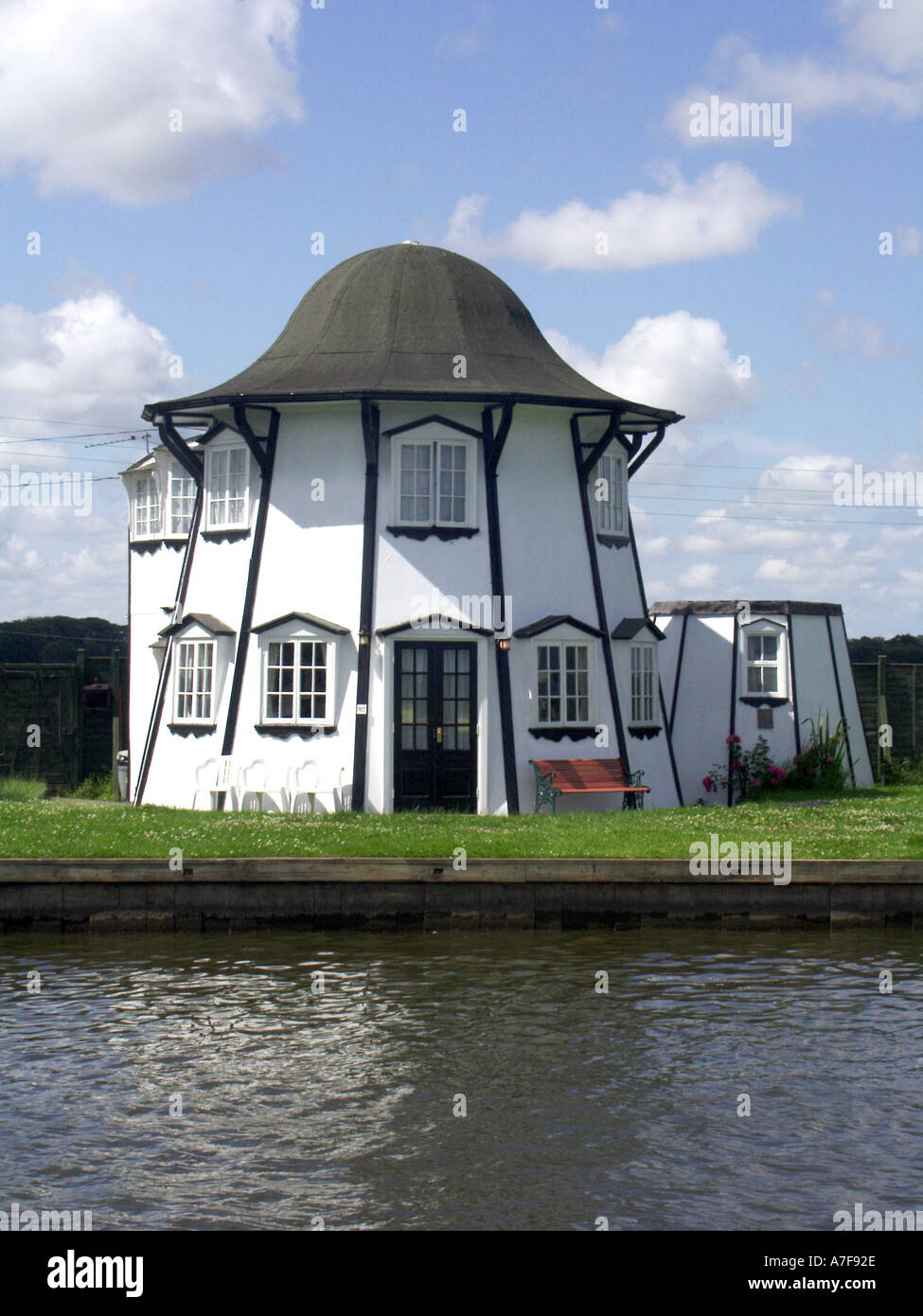 Potter Heigham Norfolk East Anglia England UK house formed from top of