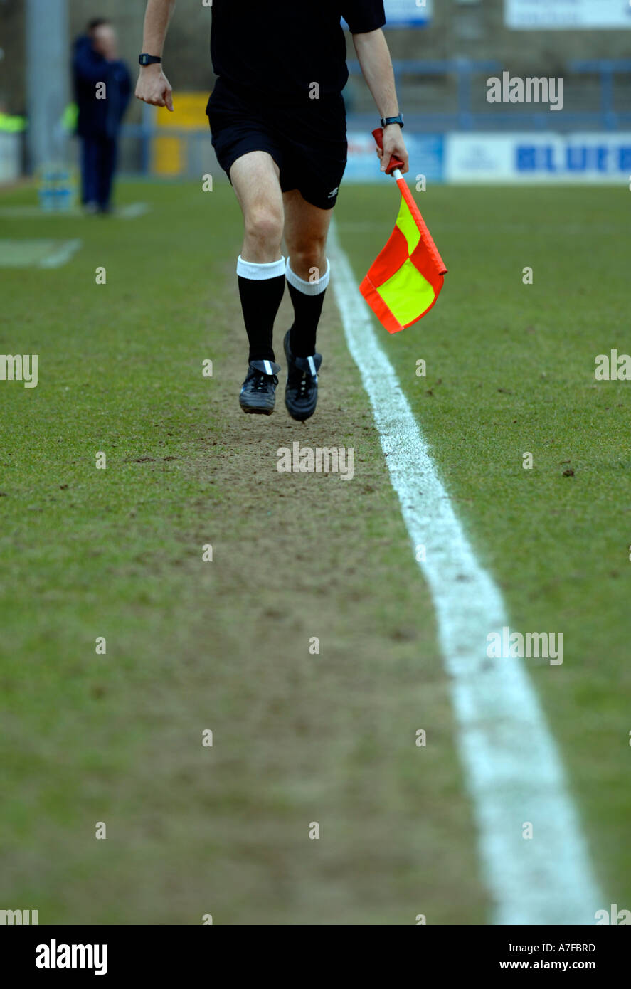 Linesman at a football match, Britain UK Stock Photo Alamy