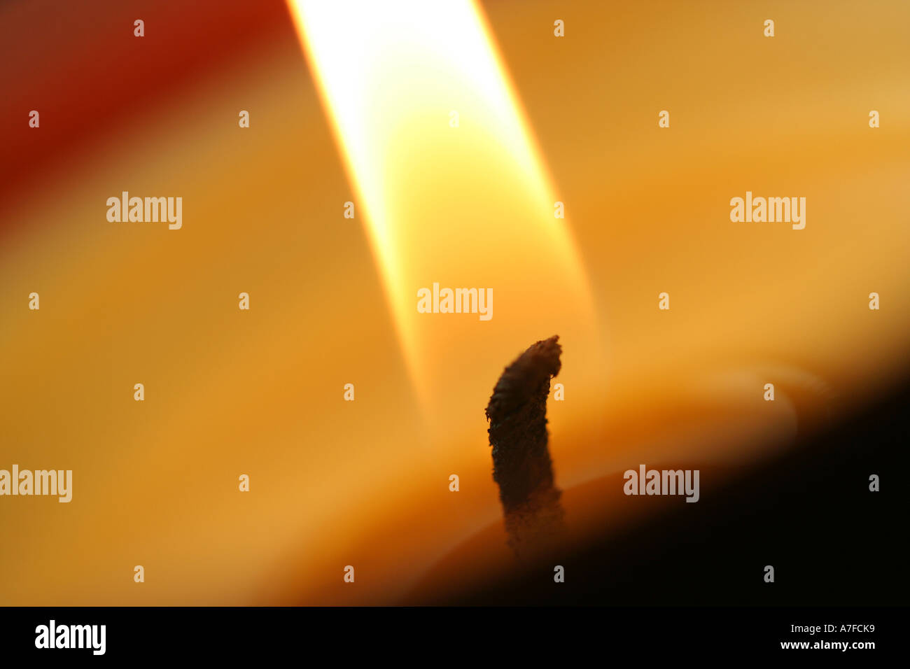A close up of a candle flamme Stock Photo