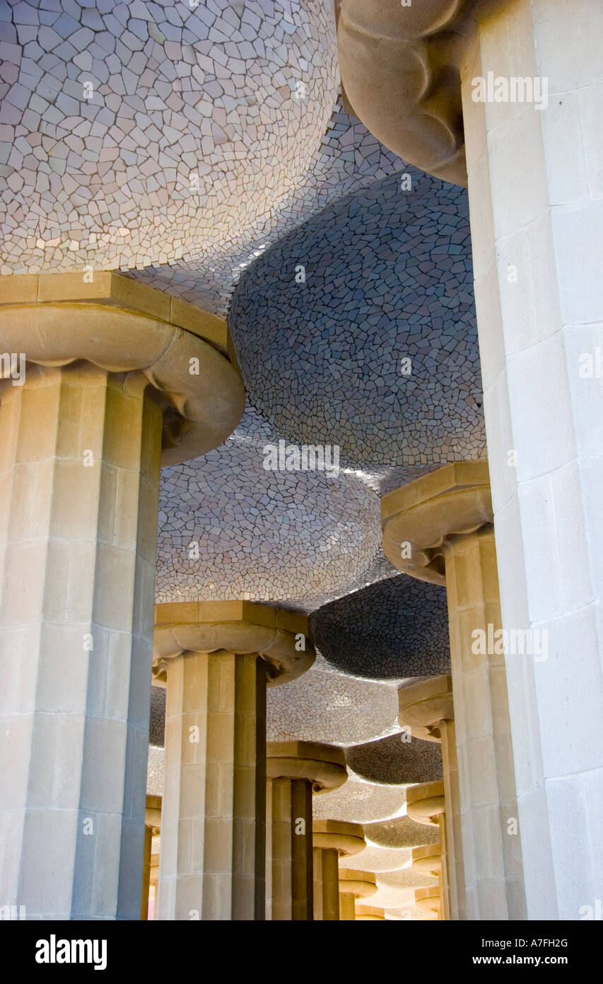 Pillars in Barcelona Spain Stock Photo Alamy