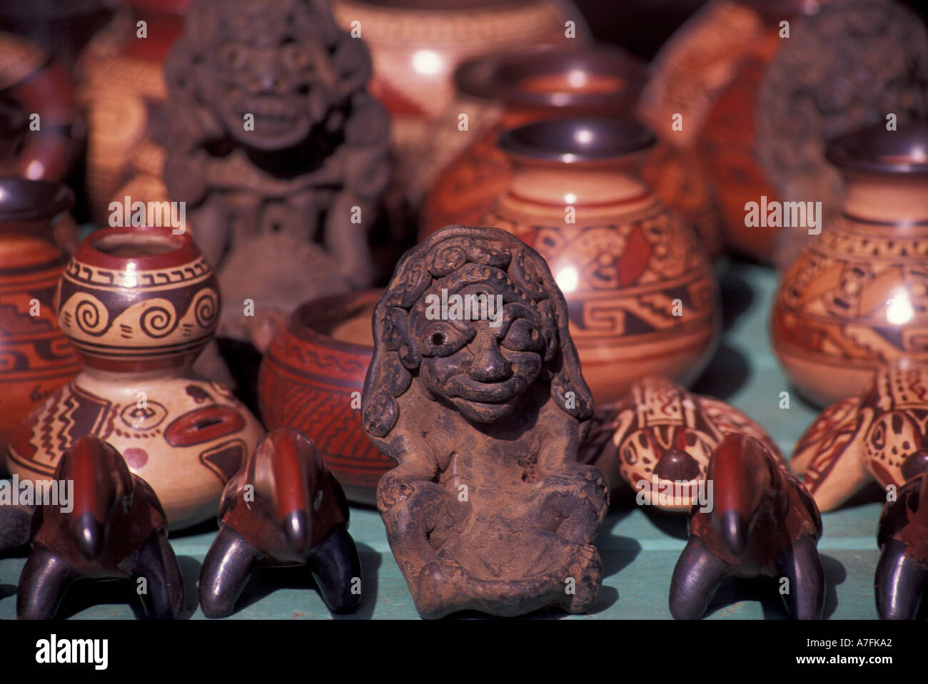 Central America, Costa Rica, Nicoya Peninsula. Guaitil Pottery Stock