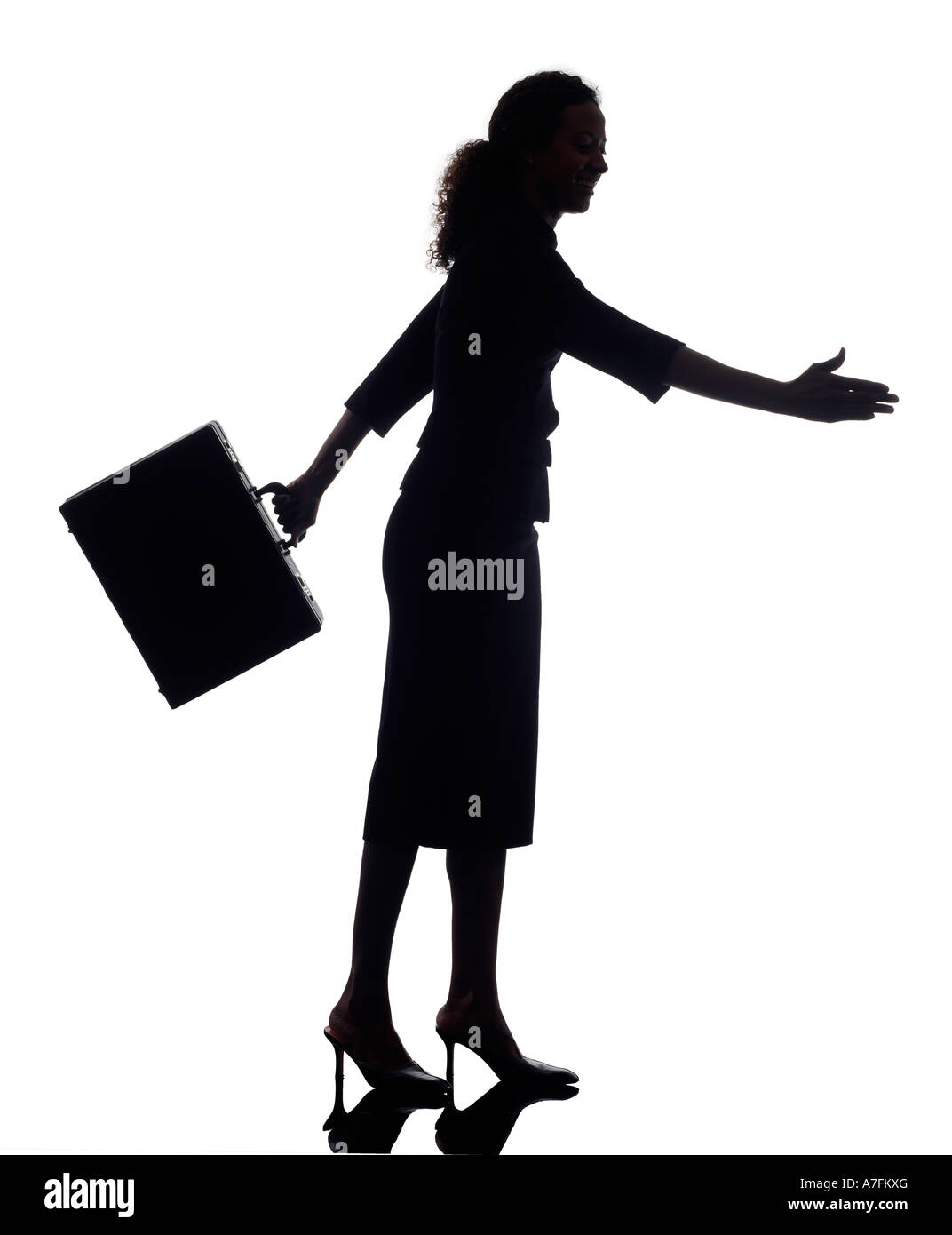 Business woman silhouette Stock Photo - Alamy