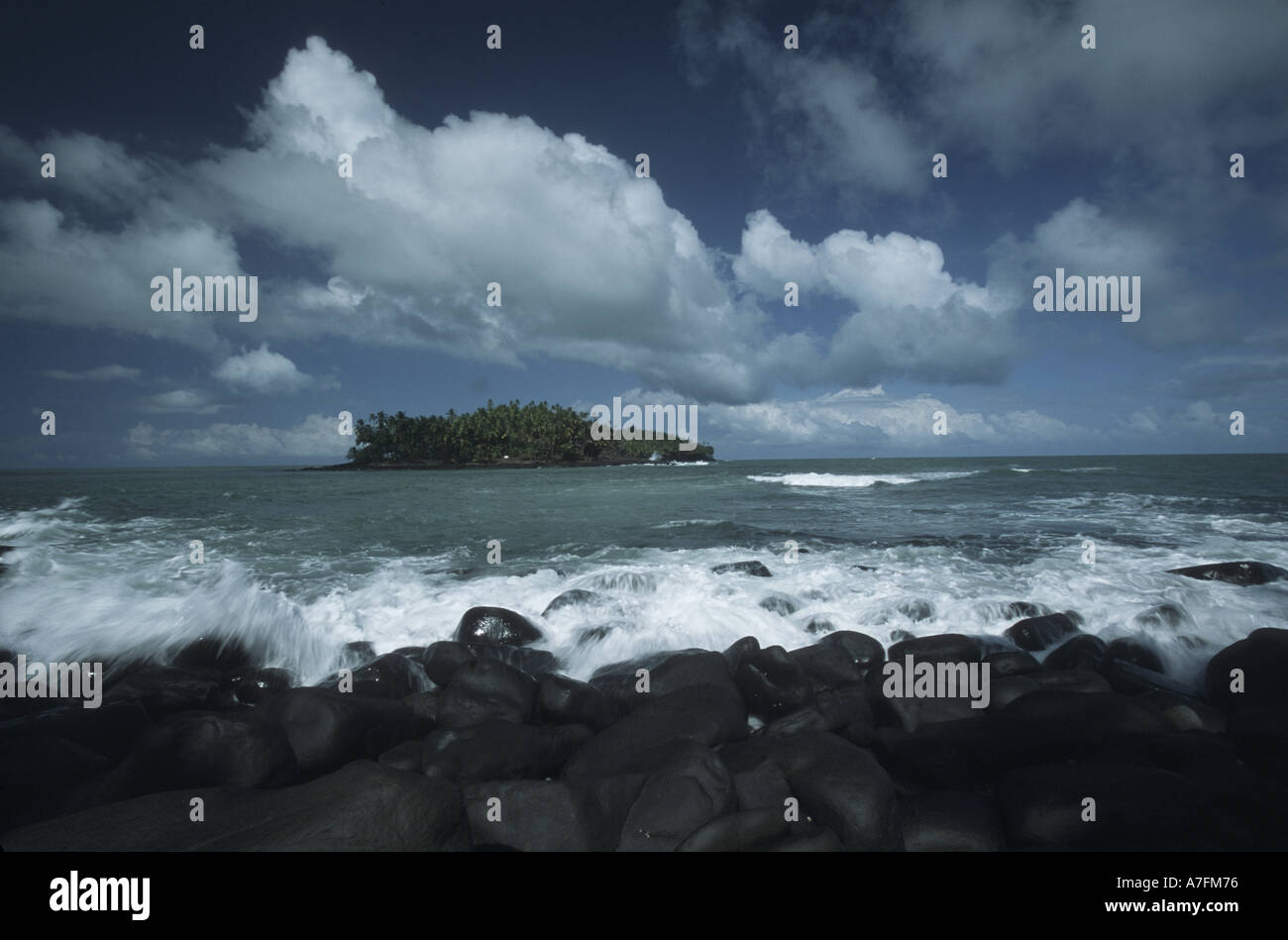 Ile Du Diable From Rocky Ile Royale Devil s Islands French Guiana ile-du-diable-from-rocky-ile-royale-devil-s-islands-french-guiana